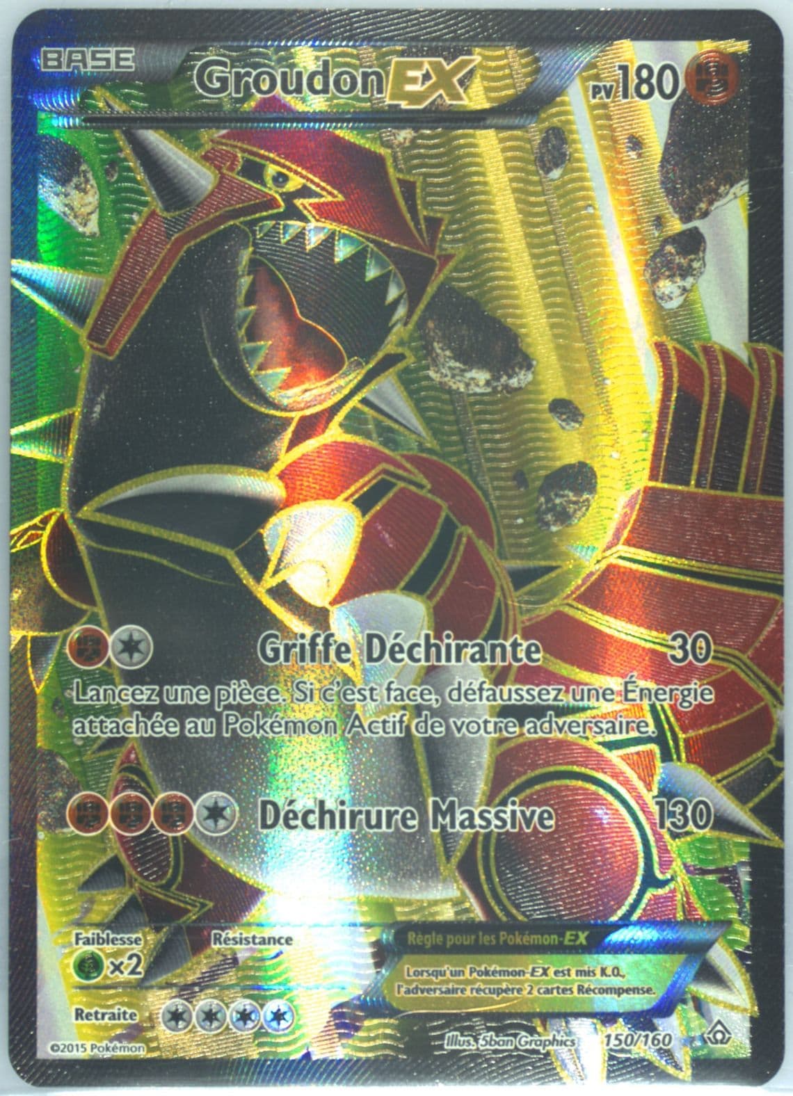 Full Art/Groudon EX French (150) 2015 Pokemon XY Primal Clash