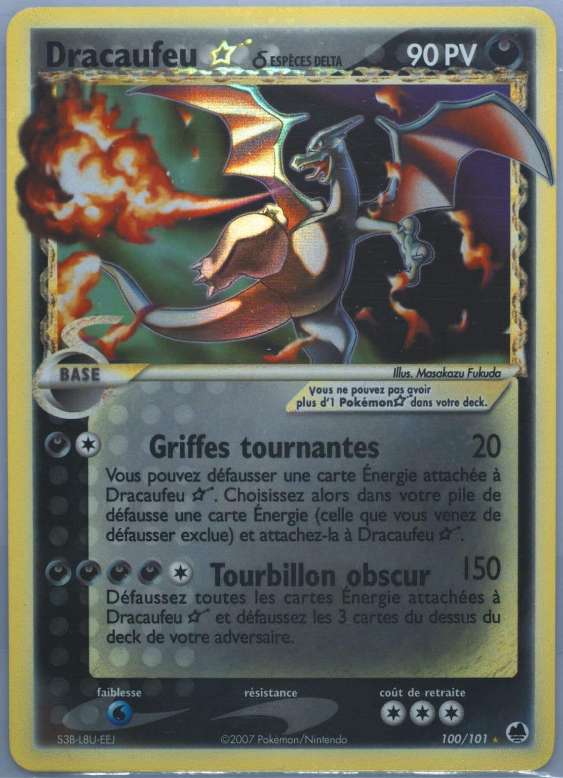 Dracaufeu-Holo Gold Star (100) 2007 Pokemon French EX Dragon Frontiers