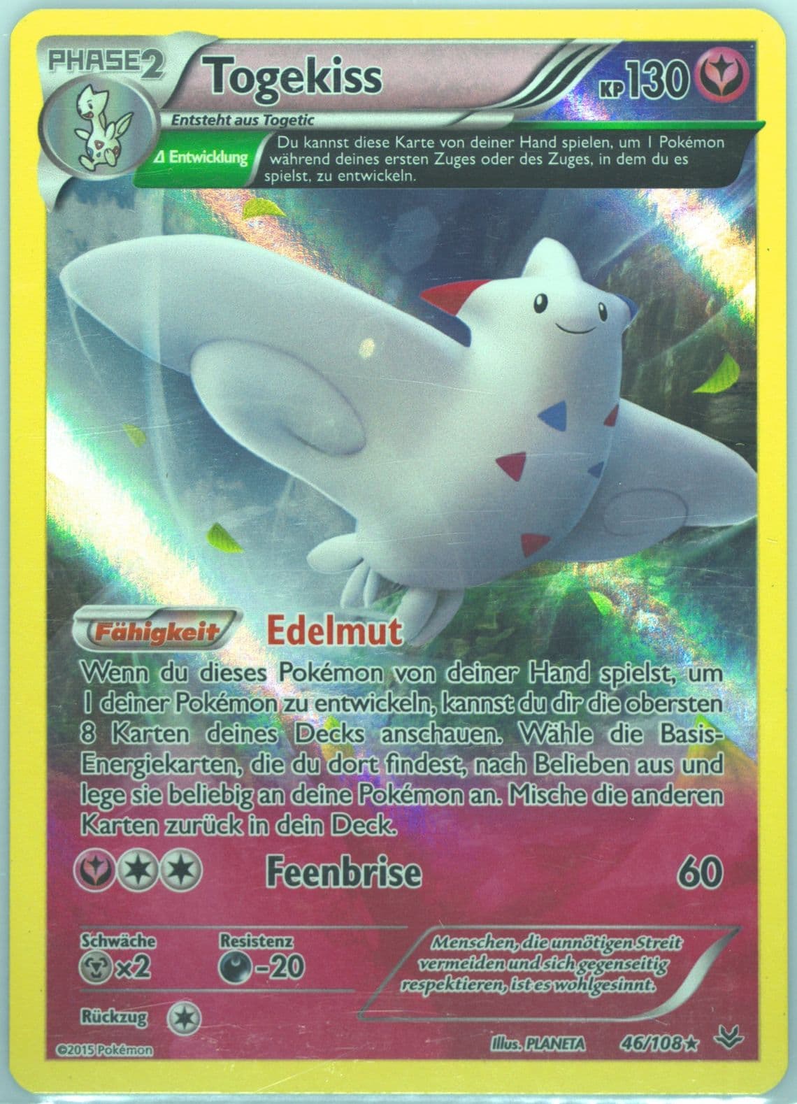 Togekiss-Holo German (46) 2015 Pokemon XY Roaring Skies