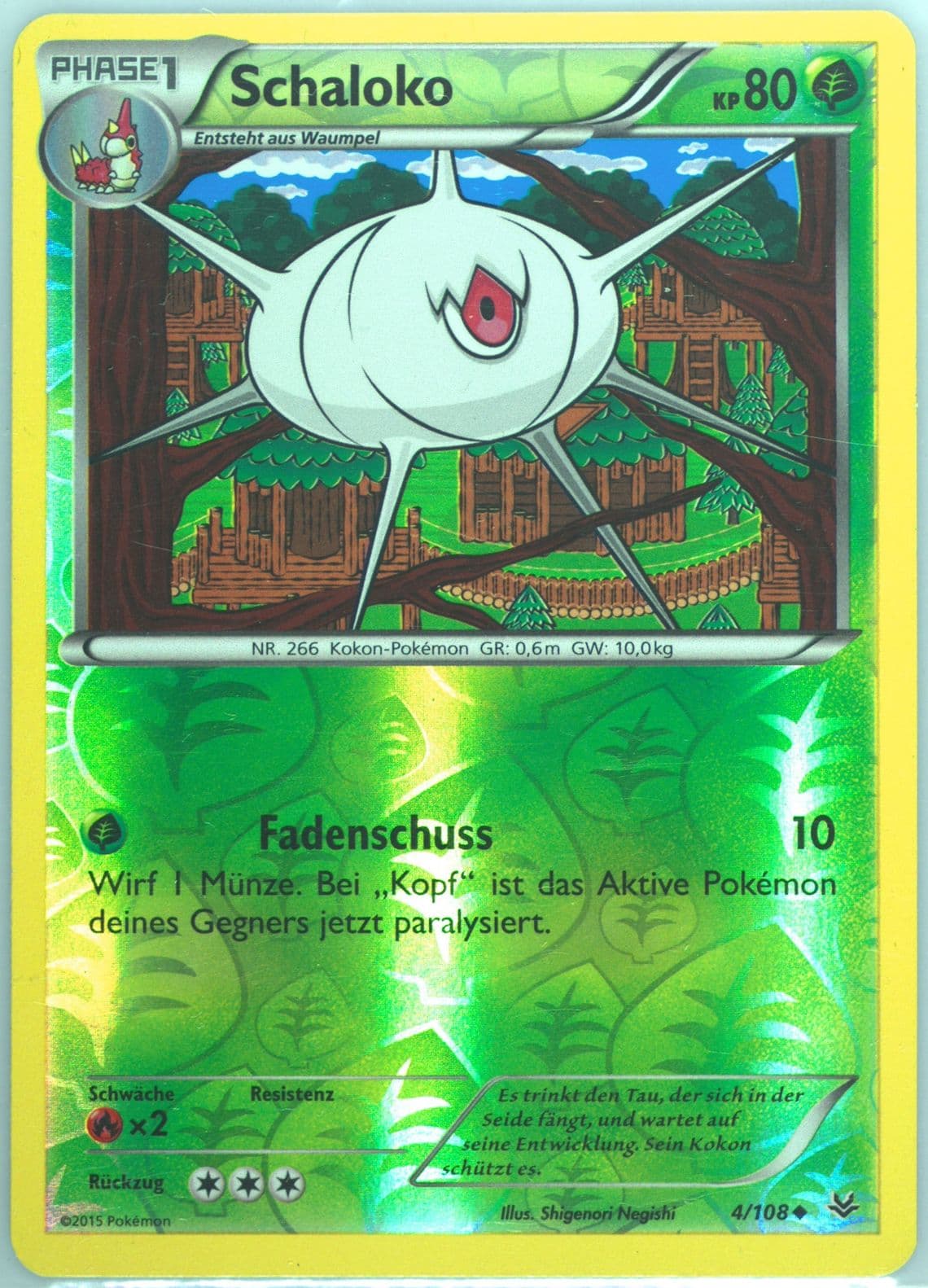 Schaloko-Reverse Foil German (4) 2015 Pokemon XY Roaring Skies