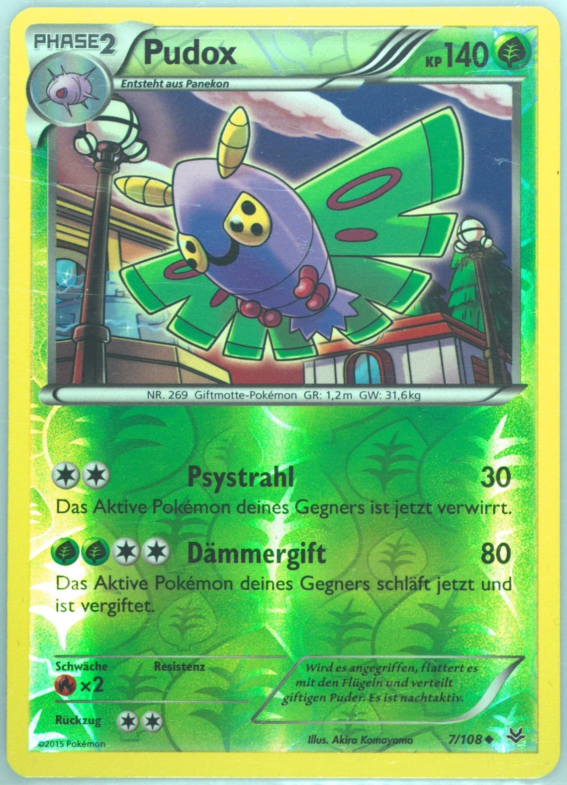 Pudox-Reverse Foil German (7) 2015 Pokemon XY Roaring Skies