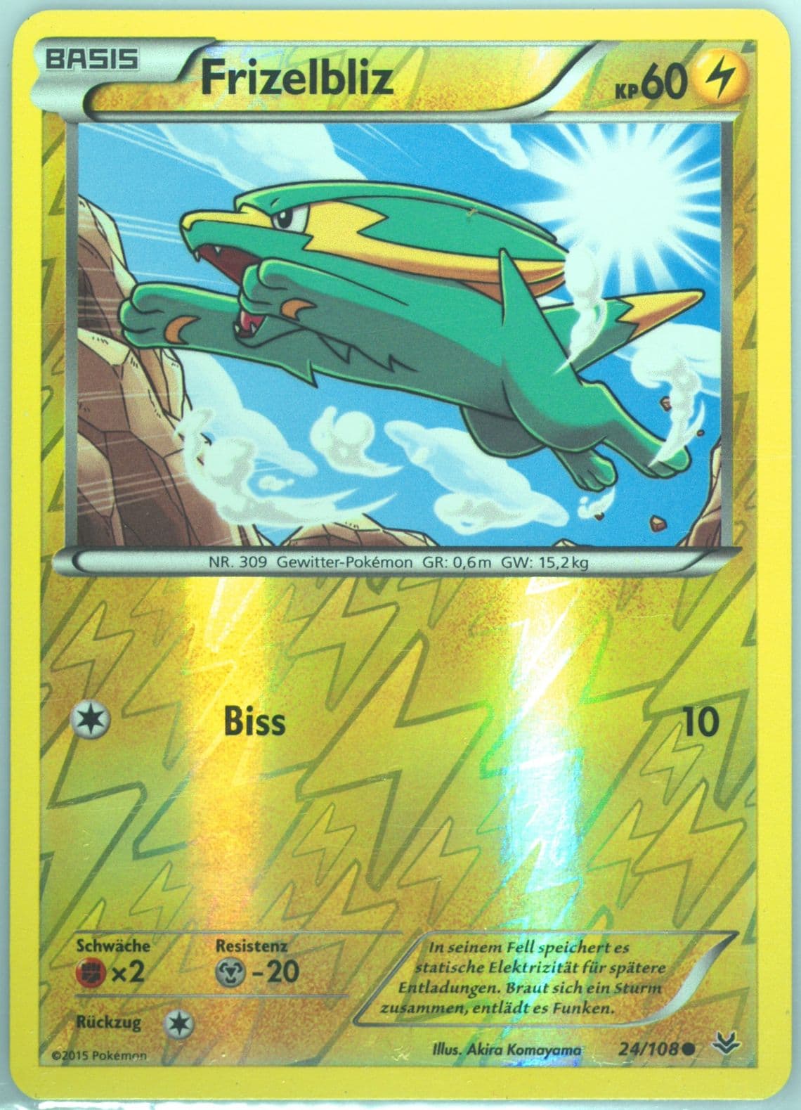 Frizelbliz-Reverse Foil German (24) 2015 Pokemon XY Roaring Skies