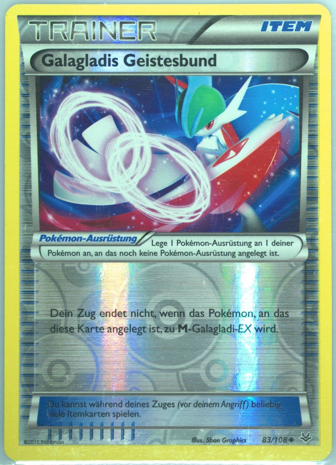 Galagladis Geistesbund-Reverse Foil German (83) 2015 Pokemon XY Roaring Skies