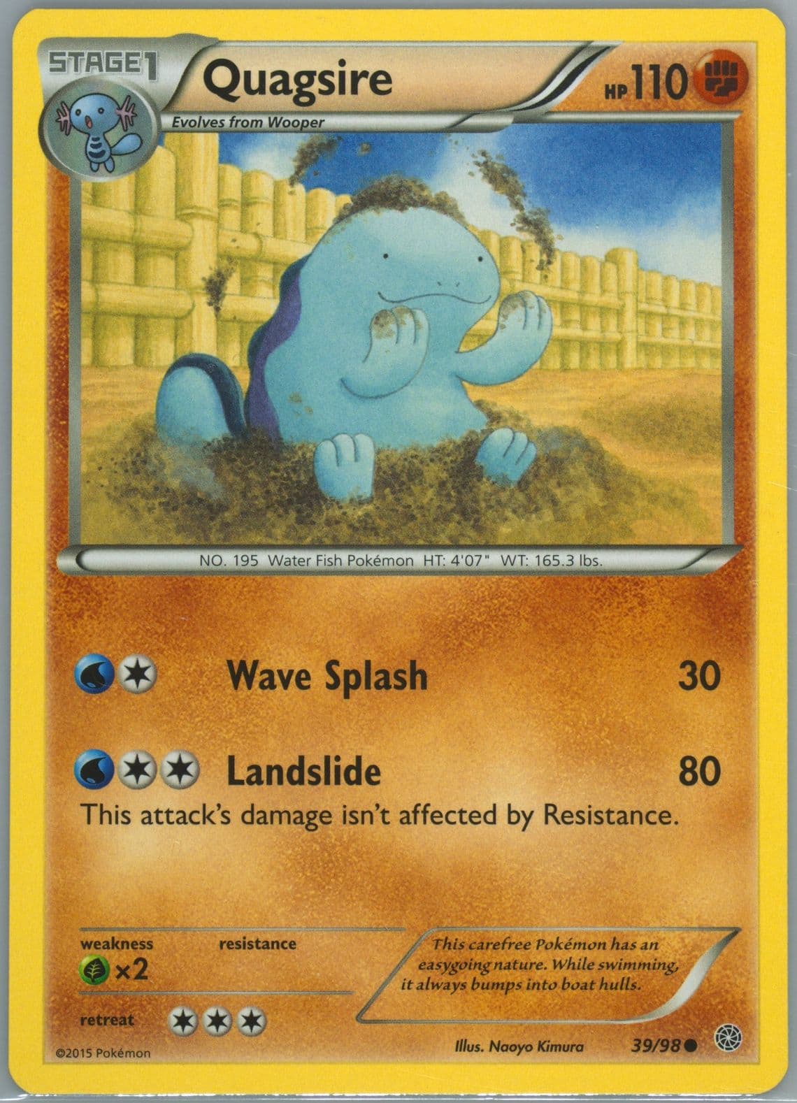 Quagsire (39) 2015 Pokemon XY Ancient Origins