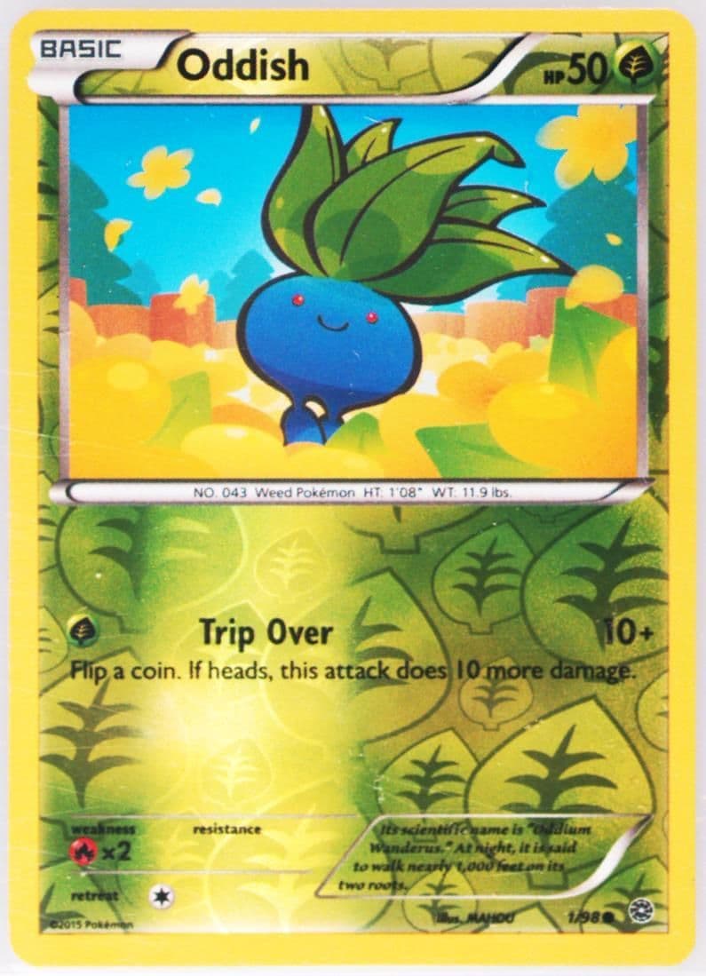 Oddish-Reverse Foil (1) 2015 Pokemon XY Ancient Origins