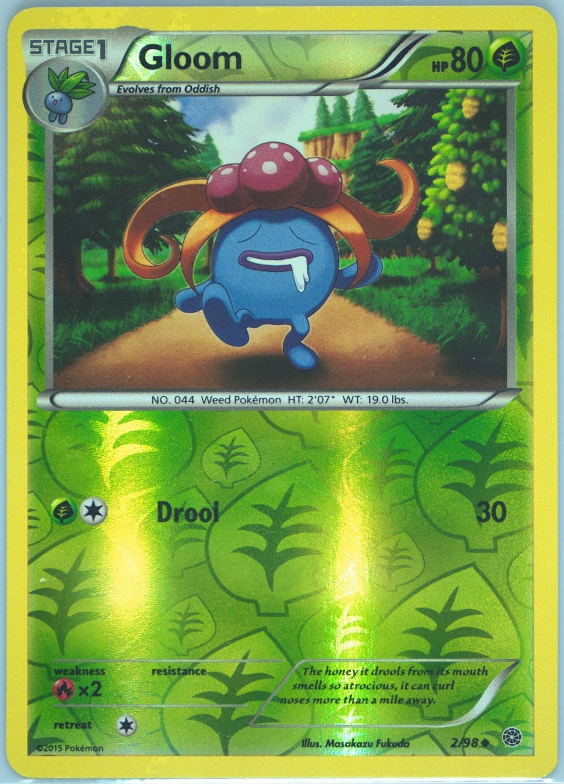 Gloom-Reverse Foil (2) 2015 Pokemon XY Ancient Origins