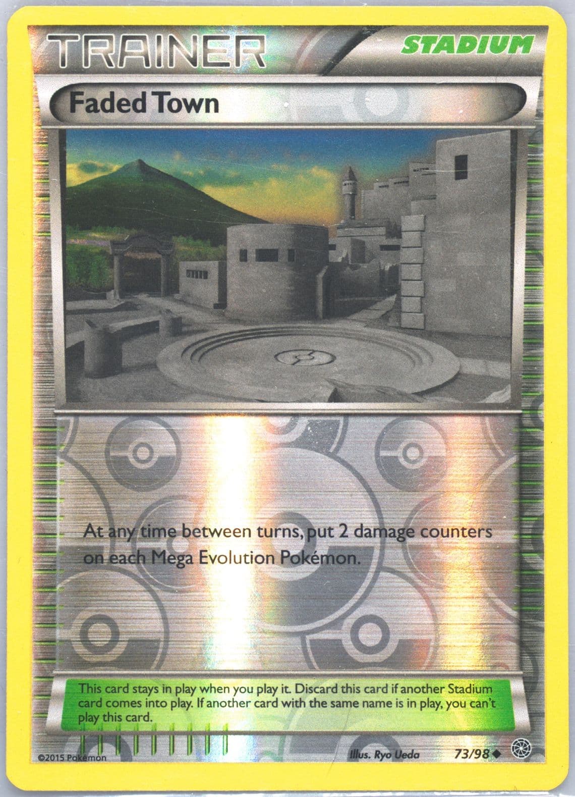 Faded Town-Reverse Foil (73) 2015 Pokemon XY Ancient Origins