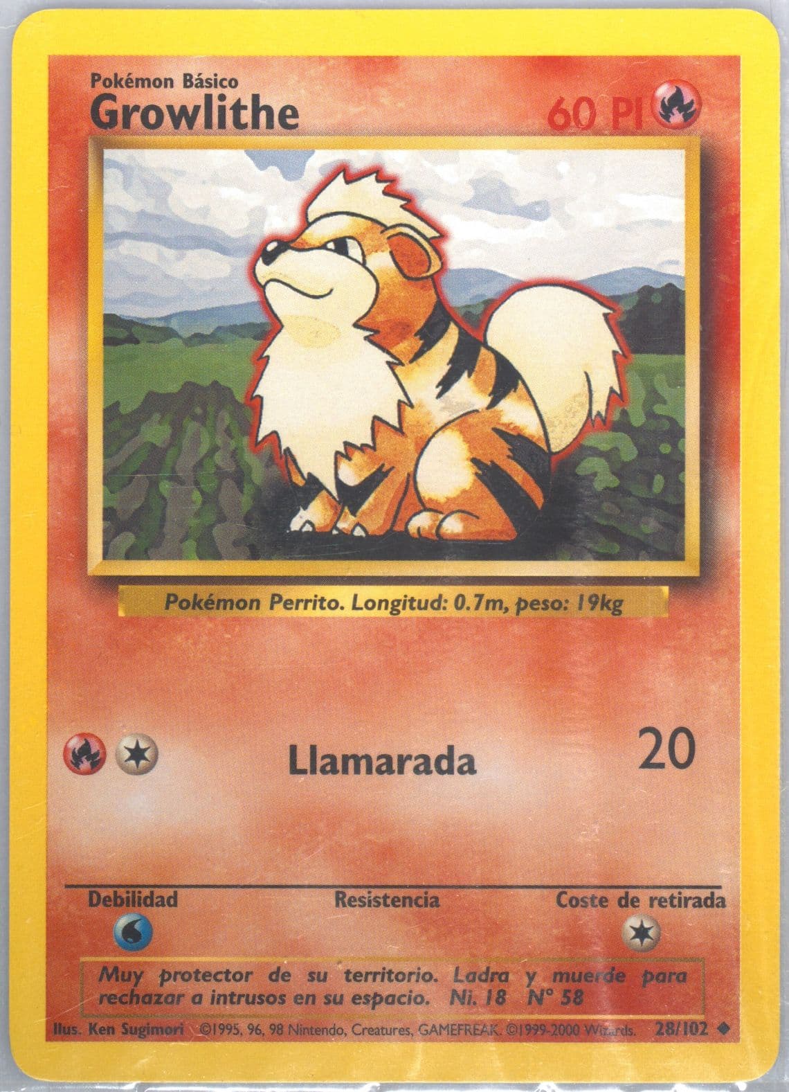 Growlithe (28) 1999 Pokemon Spanish