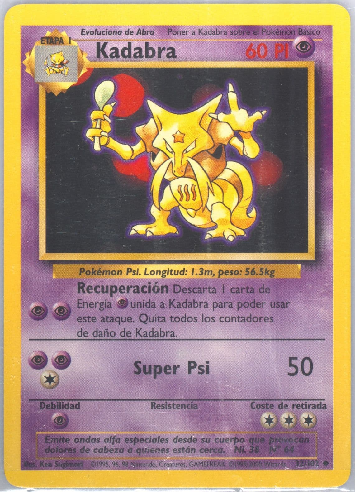 Kadabra (32) 1999 Pokemon Spanish