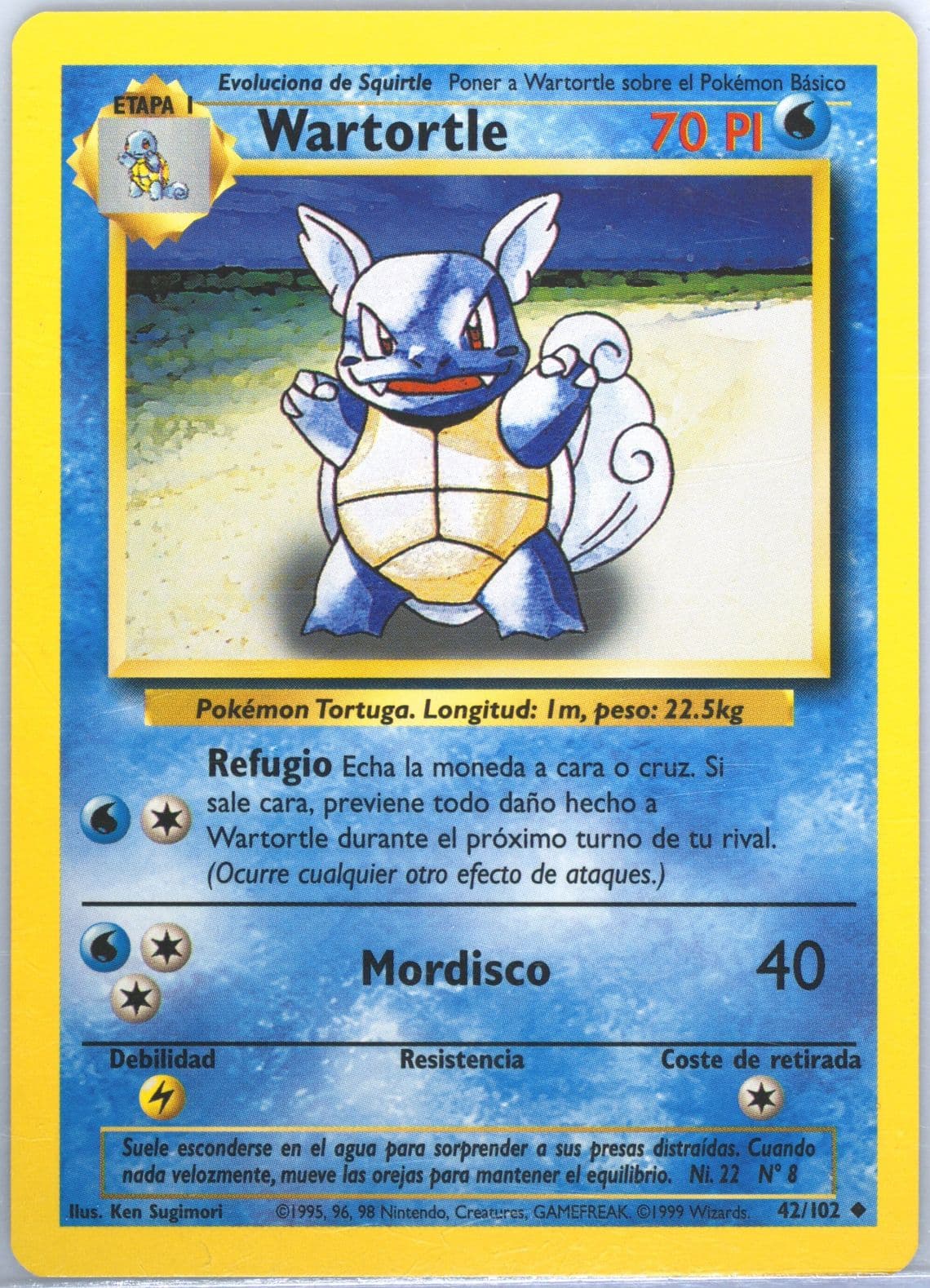 Wartortle (42) 1999 Pokemon Spanish