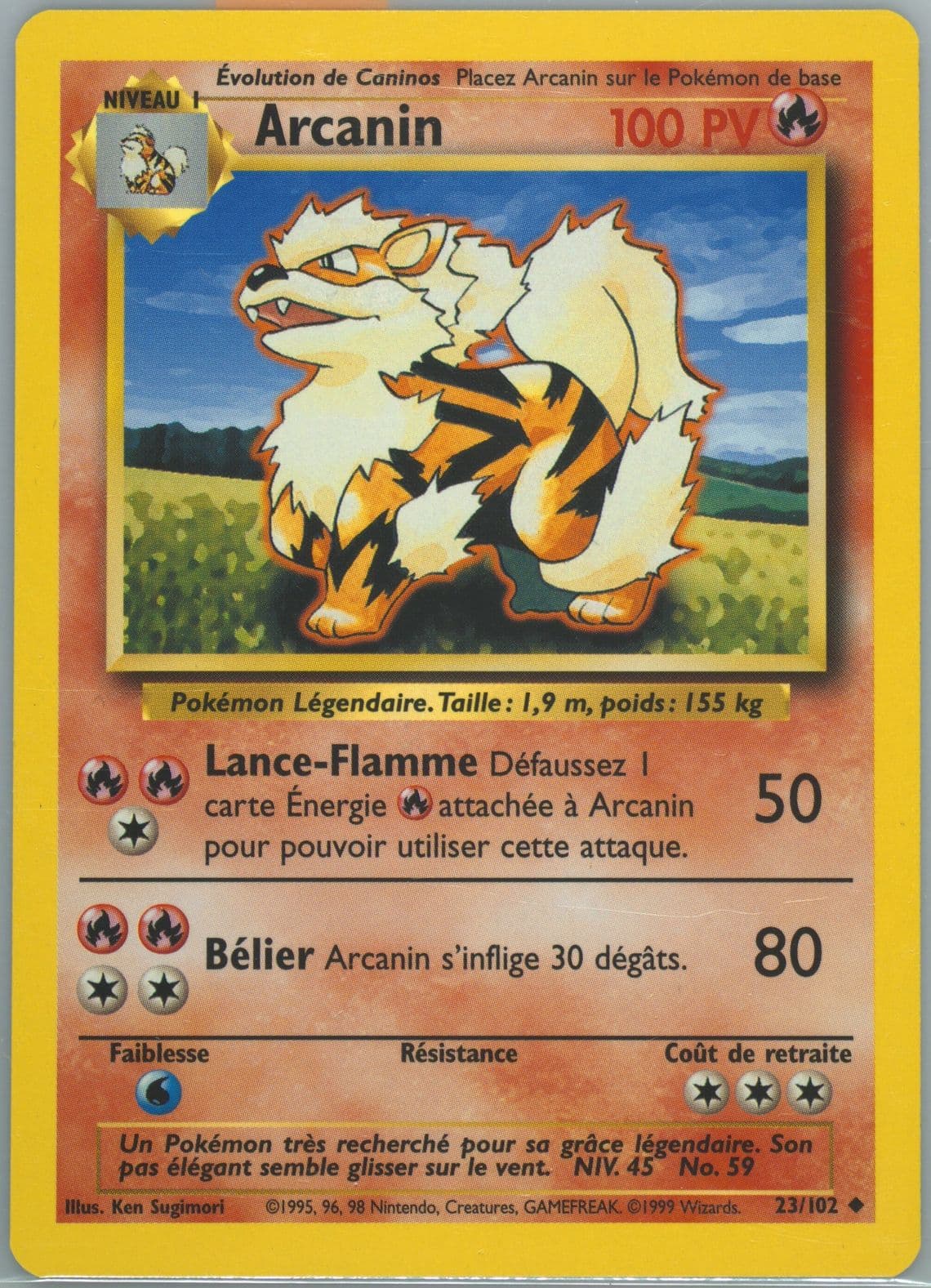 Arcanin (23) 1999 Pokemon French