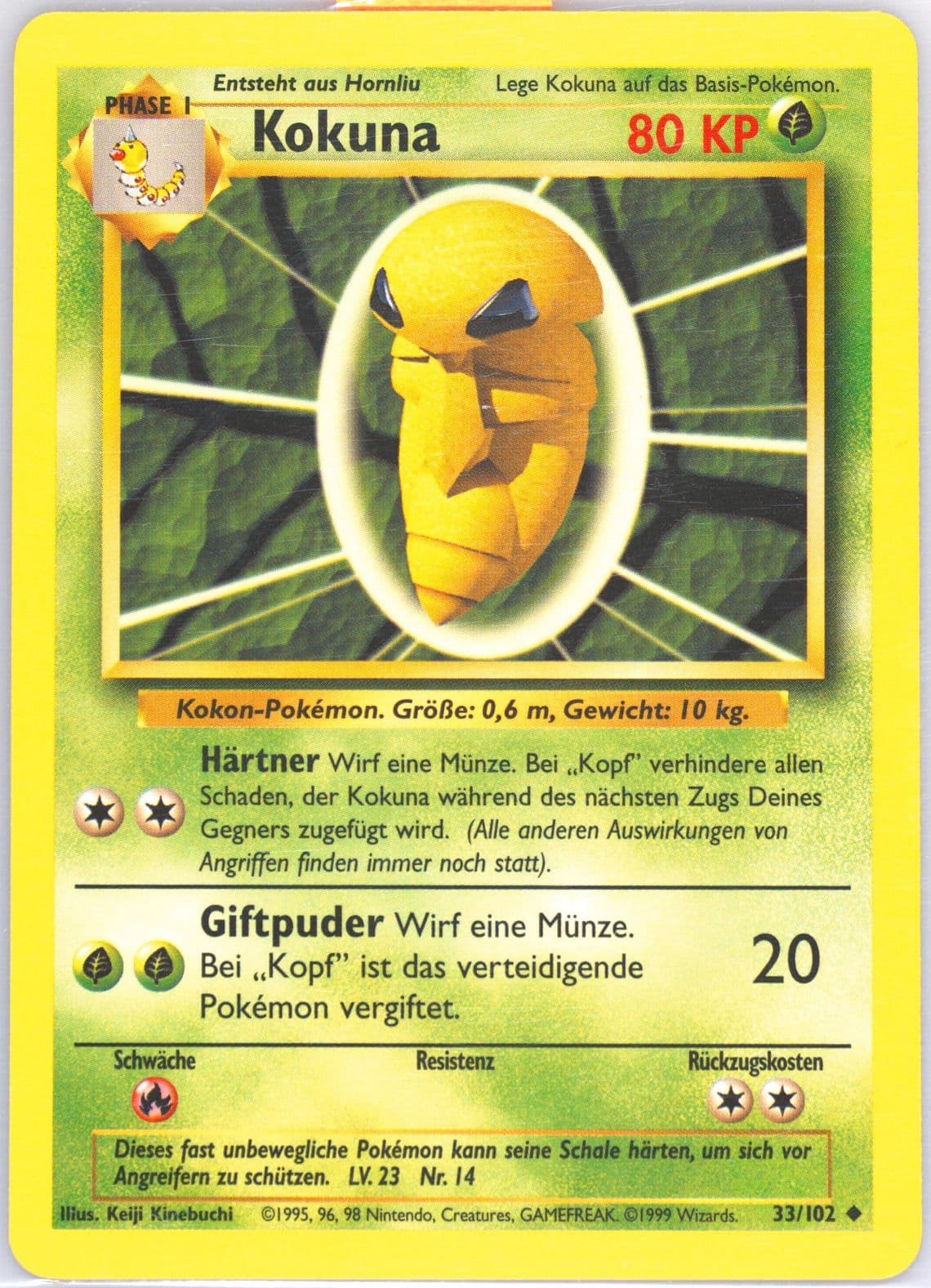 Kokuna (33) 1999 Pokemon German