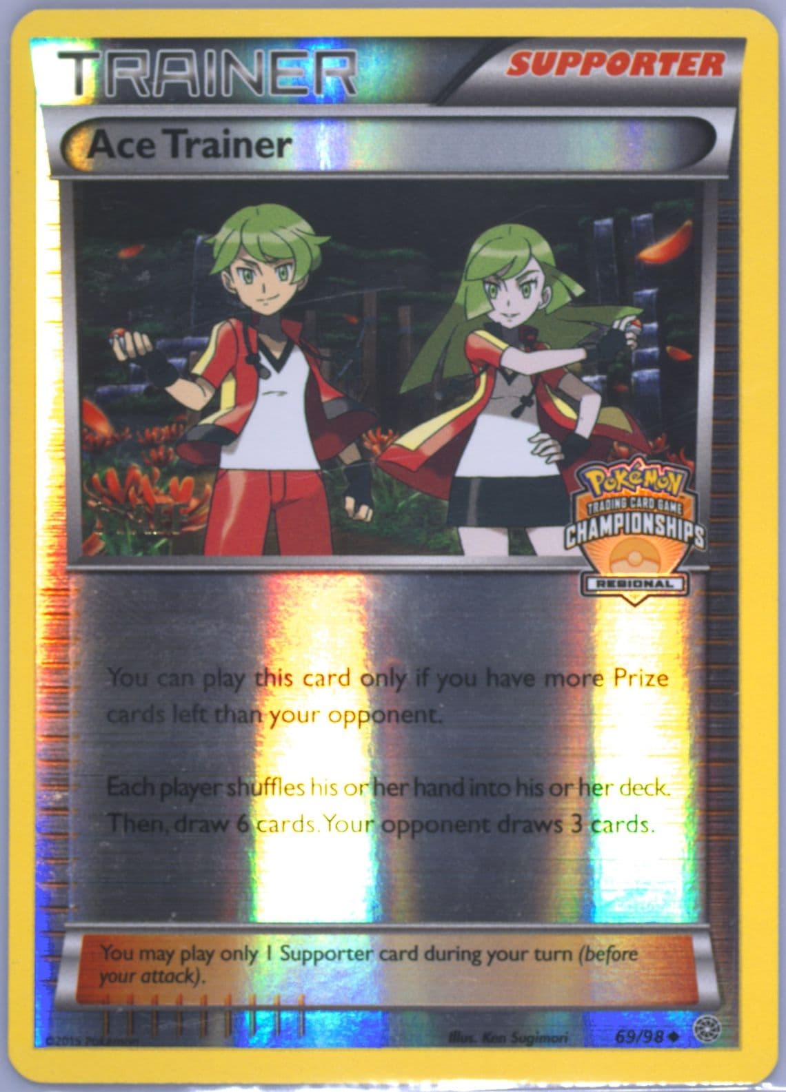 Ace Trainer-Reverse Foil Autumn Regional Championships-Staff (69) 2015 Pokemon XY Ancient Origins