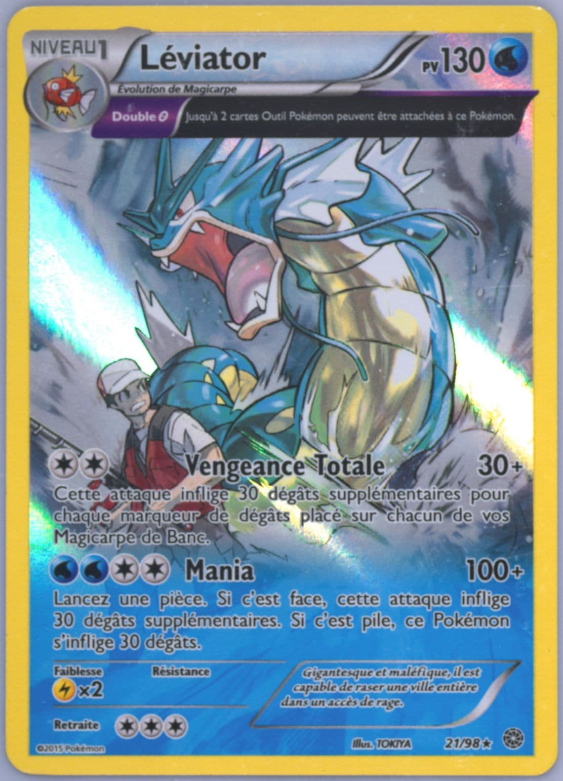 Leviator-Holo French (21) 2015 Pokemon XY Ancient Origins