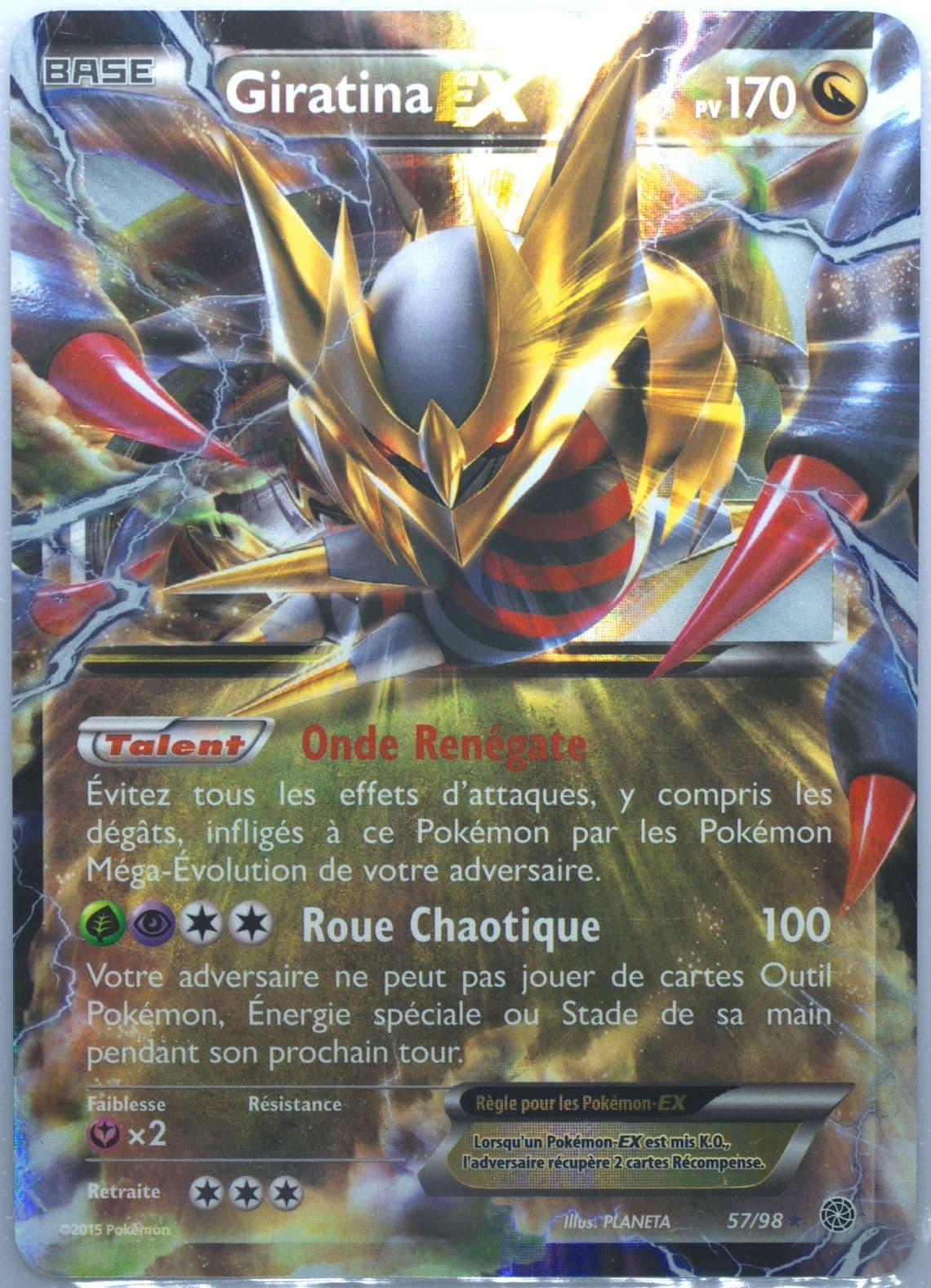 Giratina EX French (57) 2015 Pokemon XY Ancient Origins