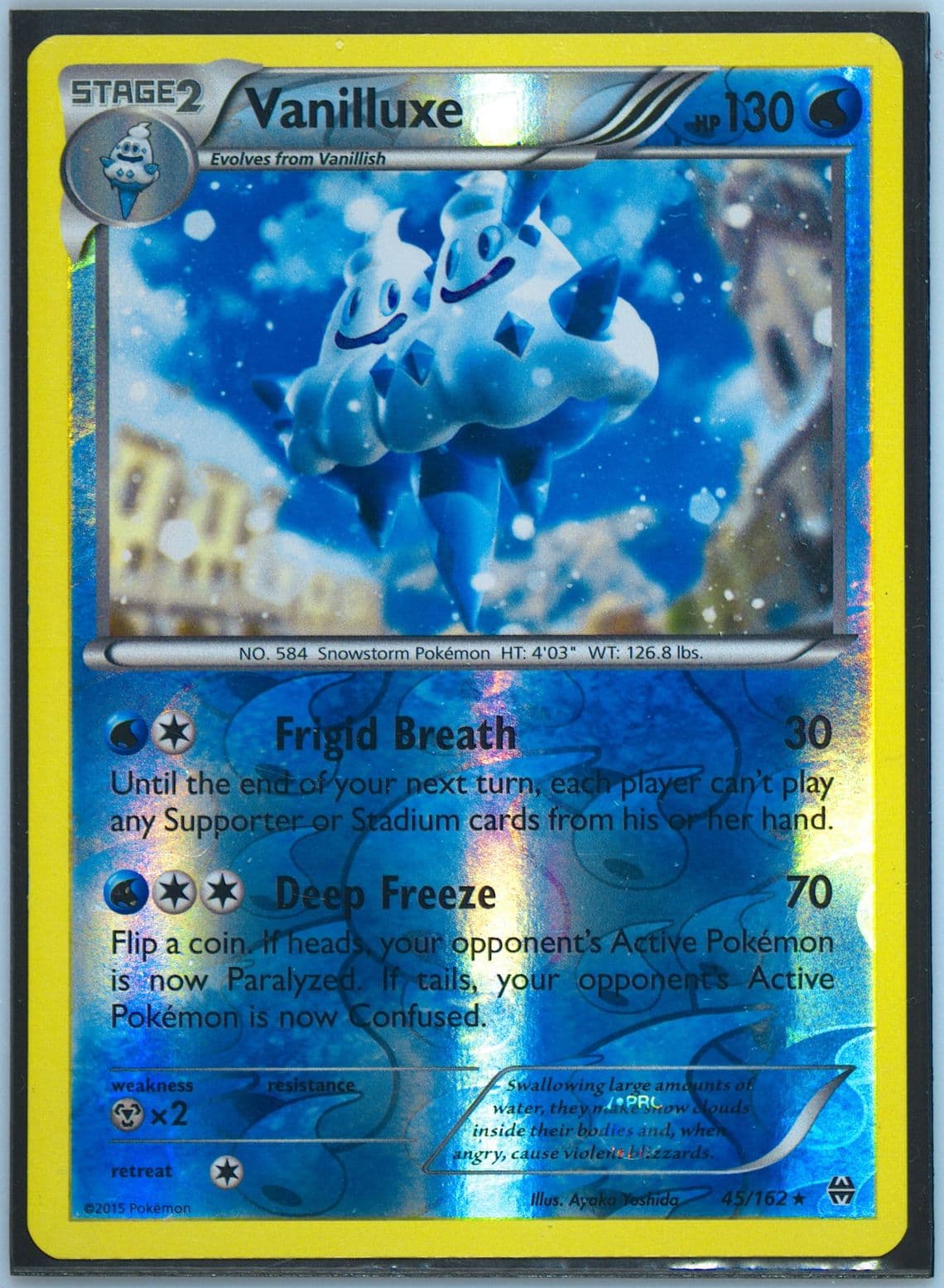Vanilluxe-Reverse Foil (45) 2015 Pokemon XY Breakthrough