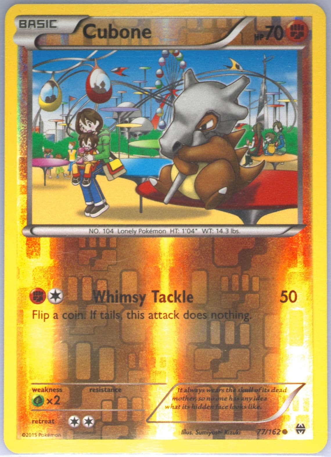 Cubone-Reverse Foil (77) 2015 Pokemon XY Breakthrough