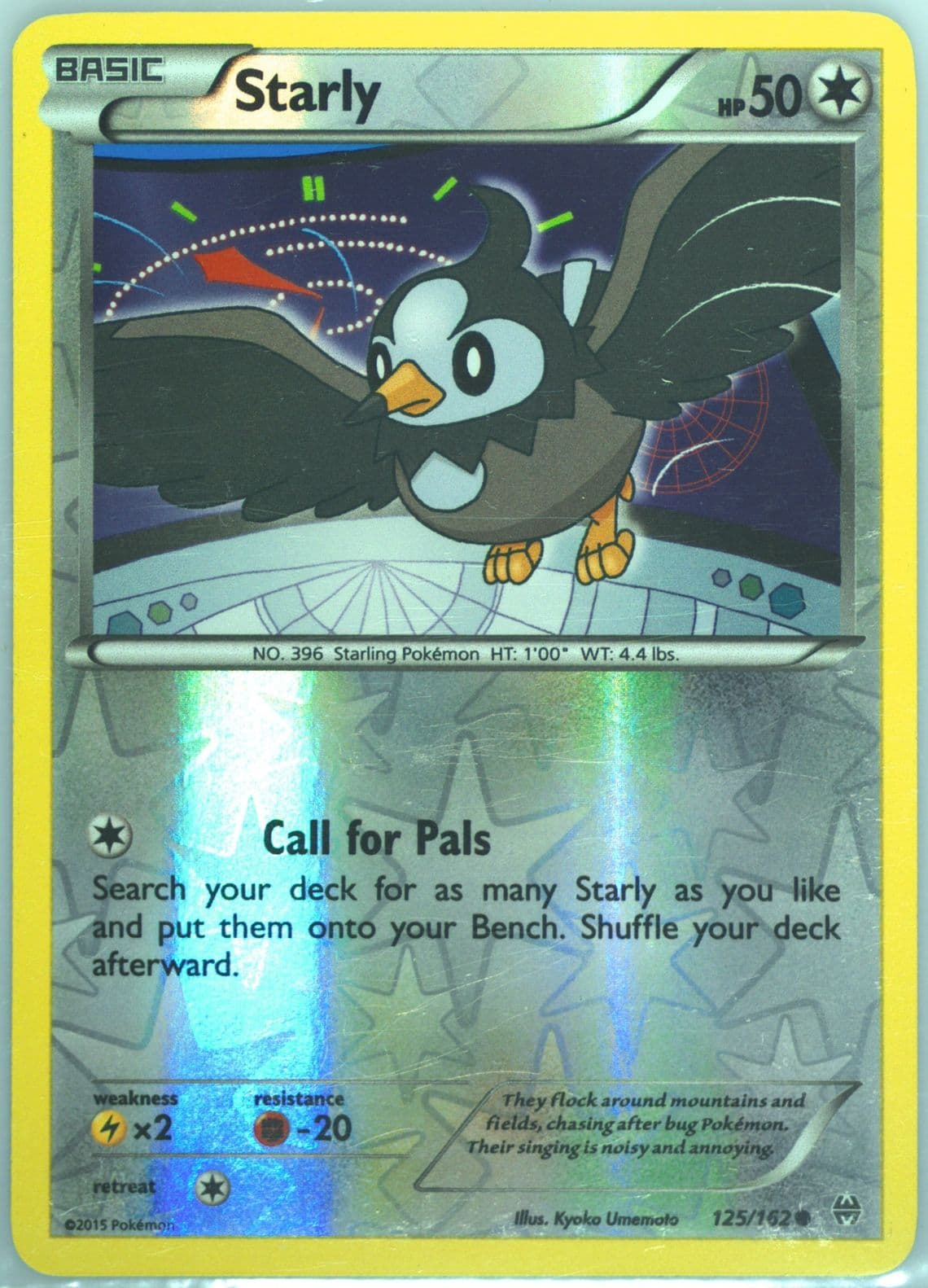 Starly-Reverse Foil (125) 2015 Pokemon XY Breakthrough