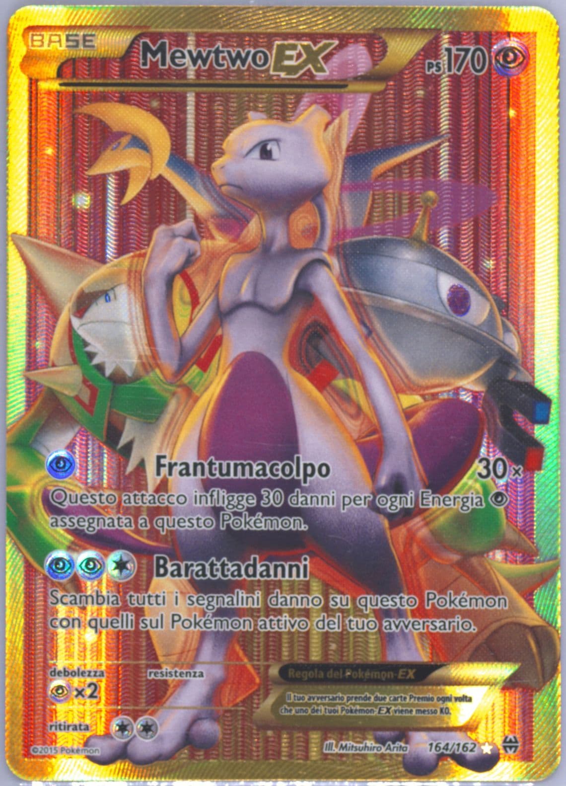 Full Art/Mewtwo EX Italian-Secret (164) 2015 Pokemon XY Breakthrough