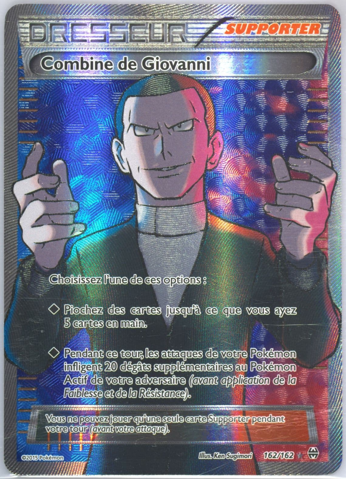 Full Art/Combine de Giovanni French (162) 2015 Pokemon XY Breakthrough