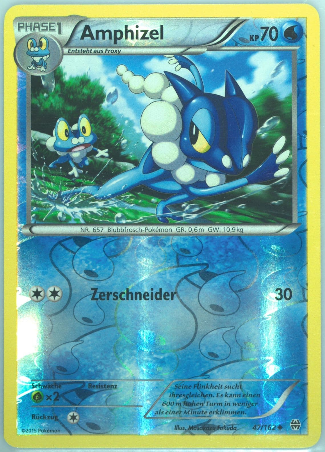 Amphizel-Reverse Foil German (47) 2015 Pokemon XY Breakthrough