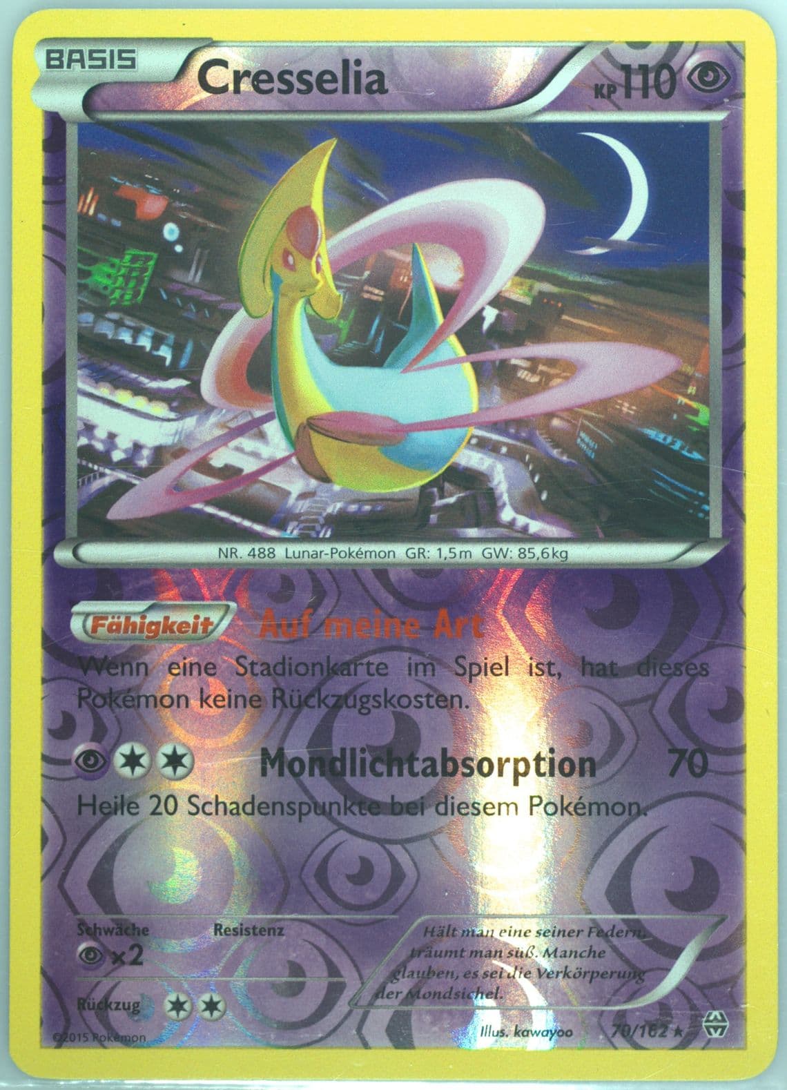 Cresselia-Reverse Foil German (70) 2015 Pokemon XY Breakthrough