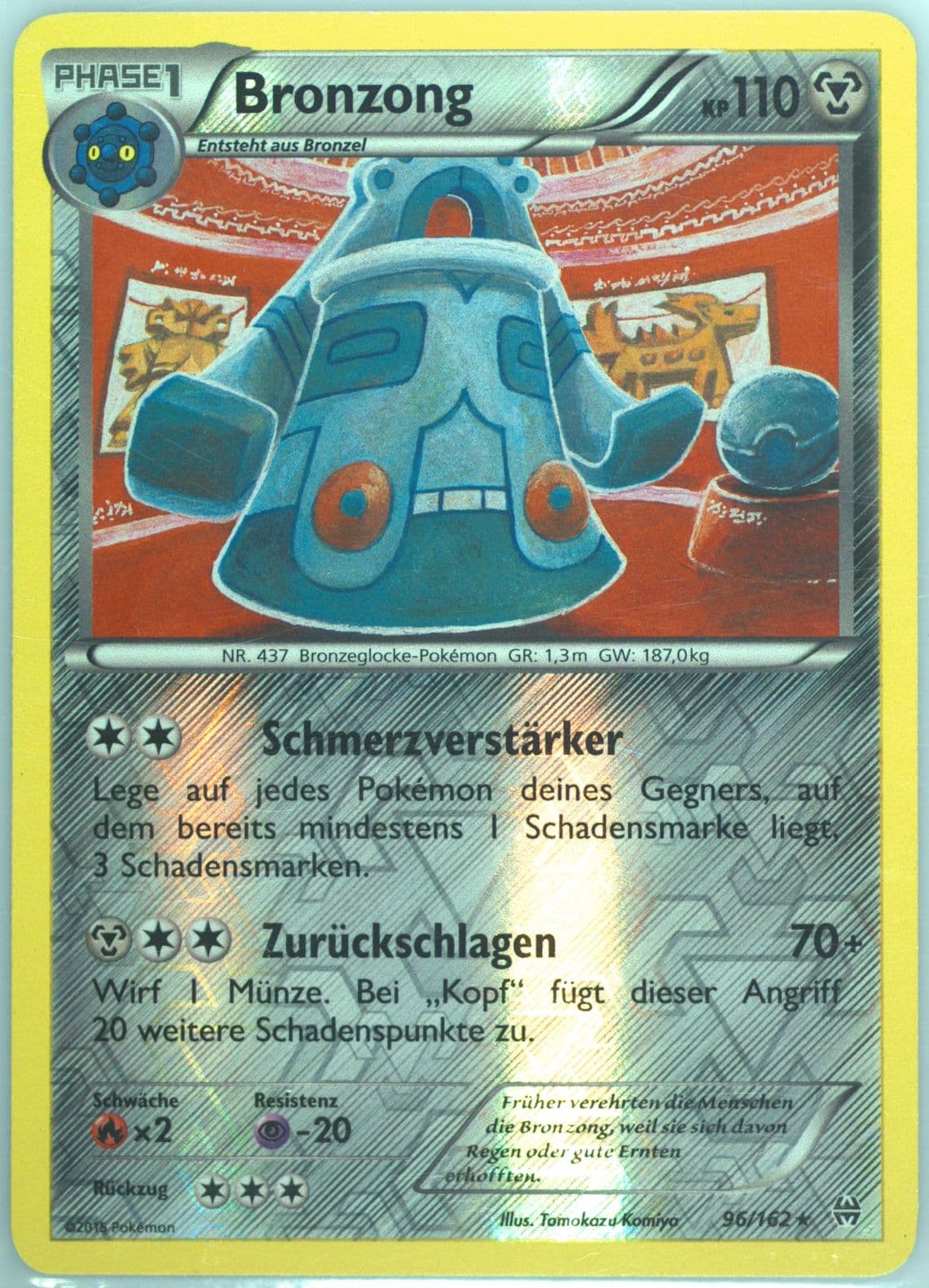 Bronzong-Reverse Foil German (96) 2015 Pokemon XY Breakthrough