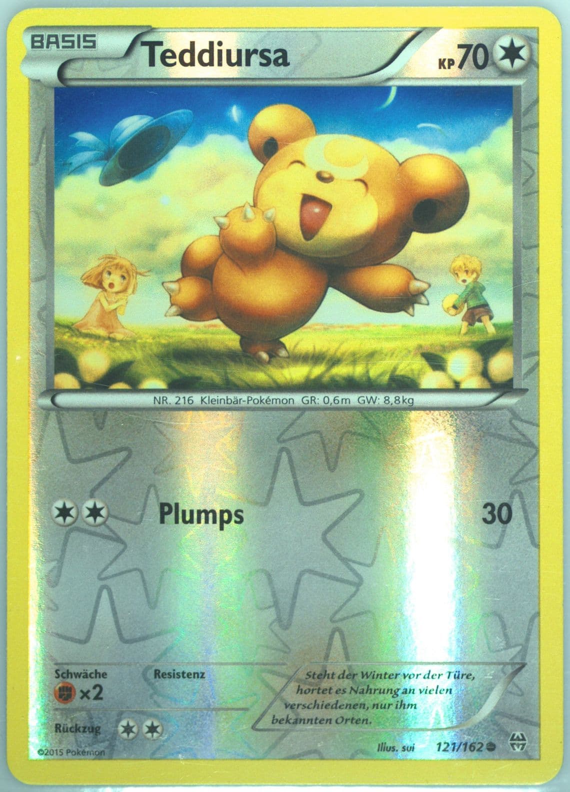 Teddiursa-Reverse Foil German (121) 2015 Pokemon XY Breakthrough