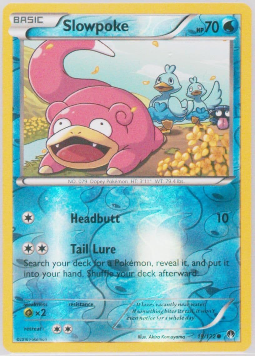 Slowpoke-Reverse Foil (19) 2016 Pokemon XY Breakpoint