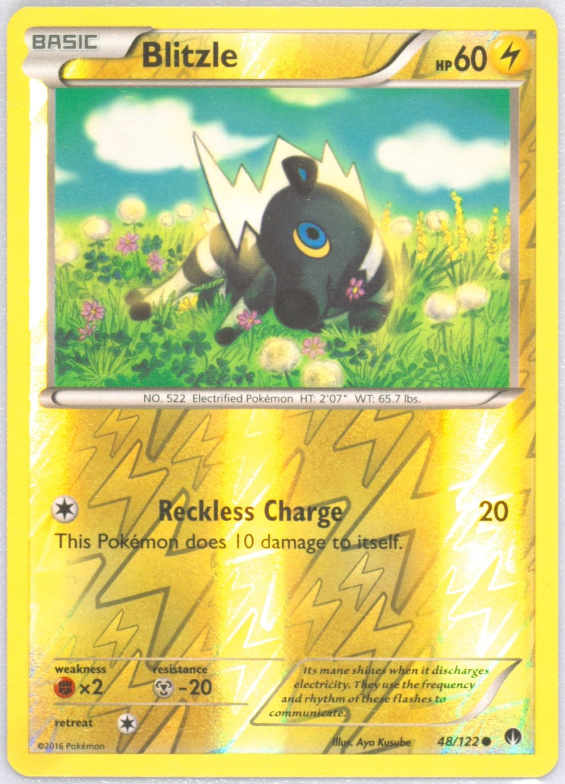 Blitzle-Reverse Foil (48) 2016 Pokemon XY Breakpoint