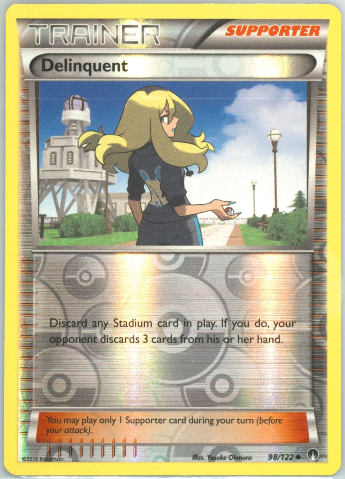 Delinquent-Reverse Foil (98) 2016 Pokemon XY Breakpoint