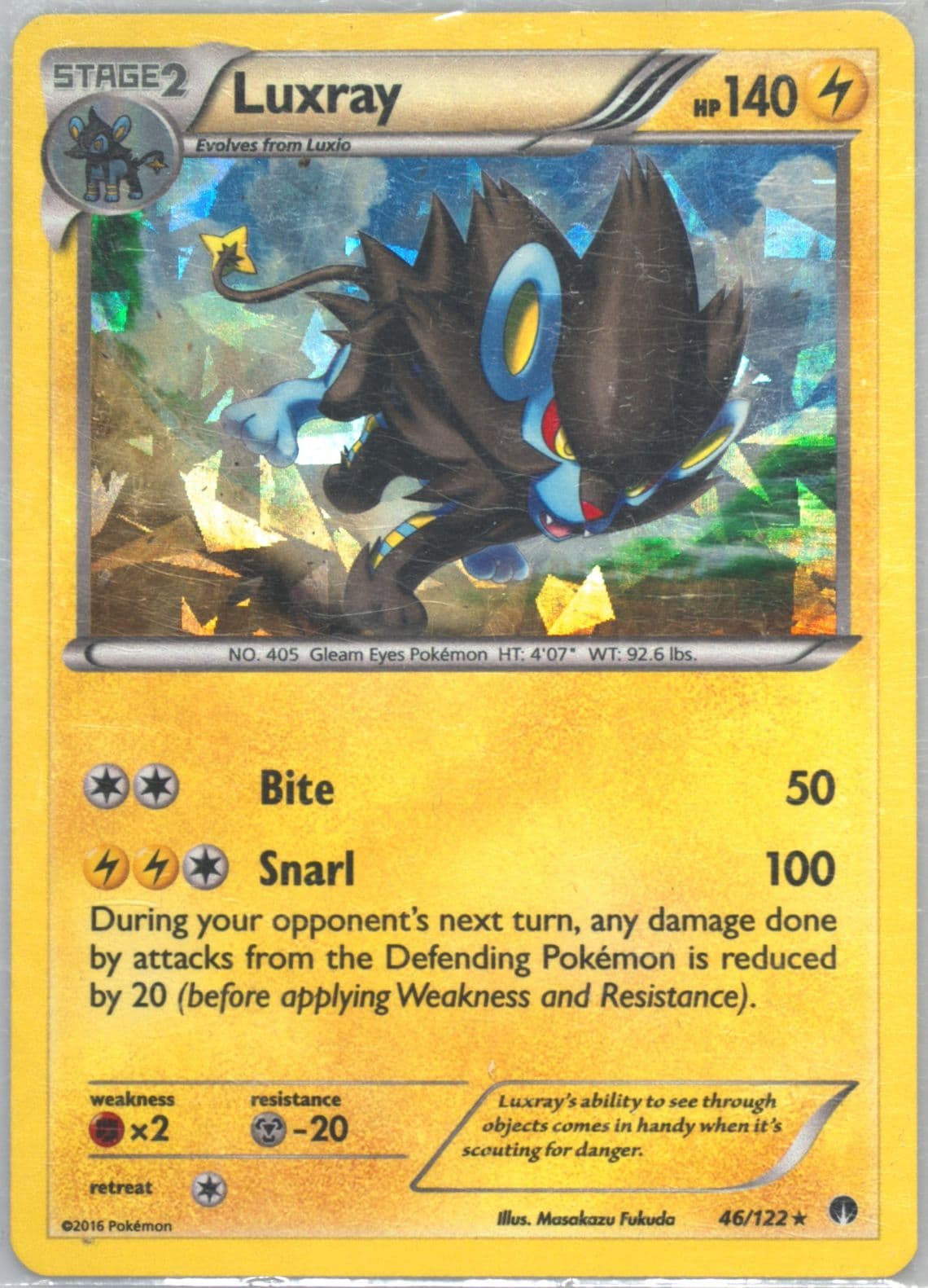 Luxray-Holo Cracked Ice (46) 2016 Pokemon XY Breakpoint