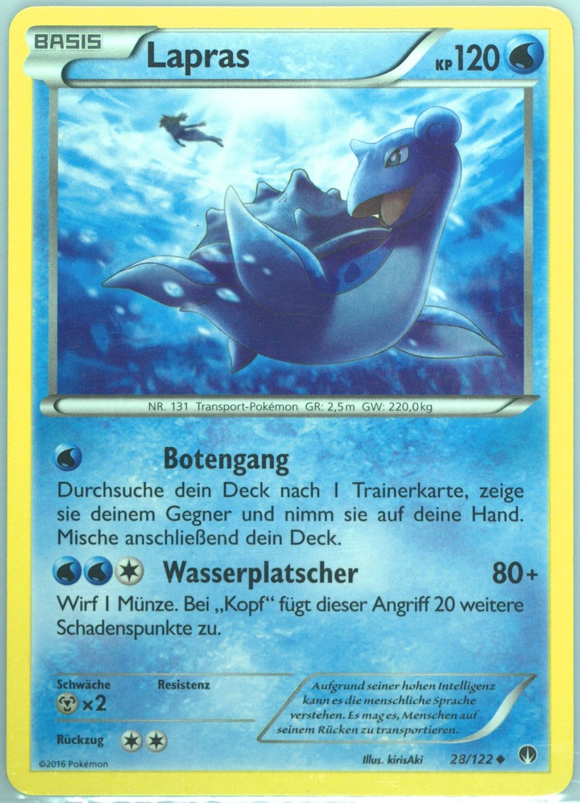 Lapras German (28) 2016 Pokemon XY Breakpoint