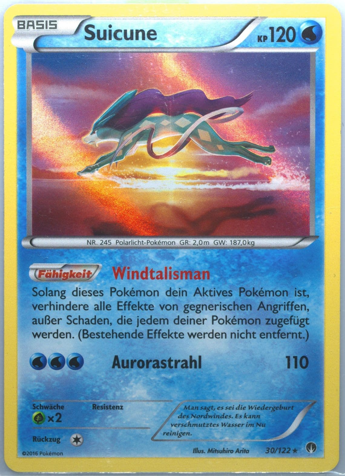 Suicune-Holo German (30) 2016 Pokemon XY Breakpoint