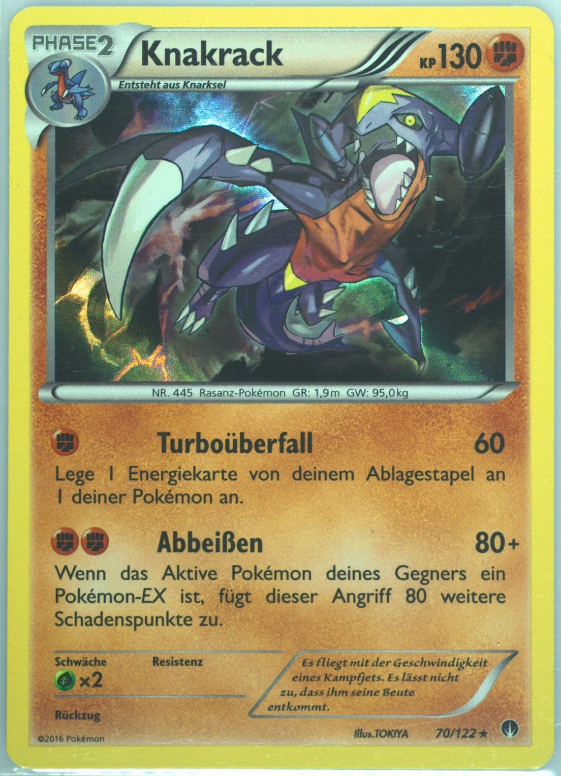 Knakrack-Holo German (70) 2016 Pokemon XY Breakpoint