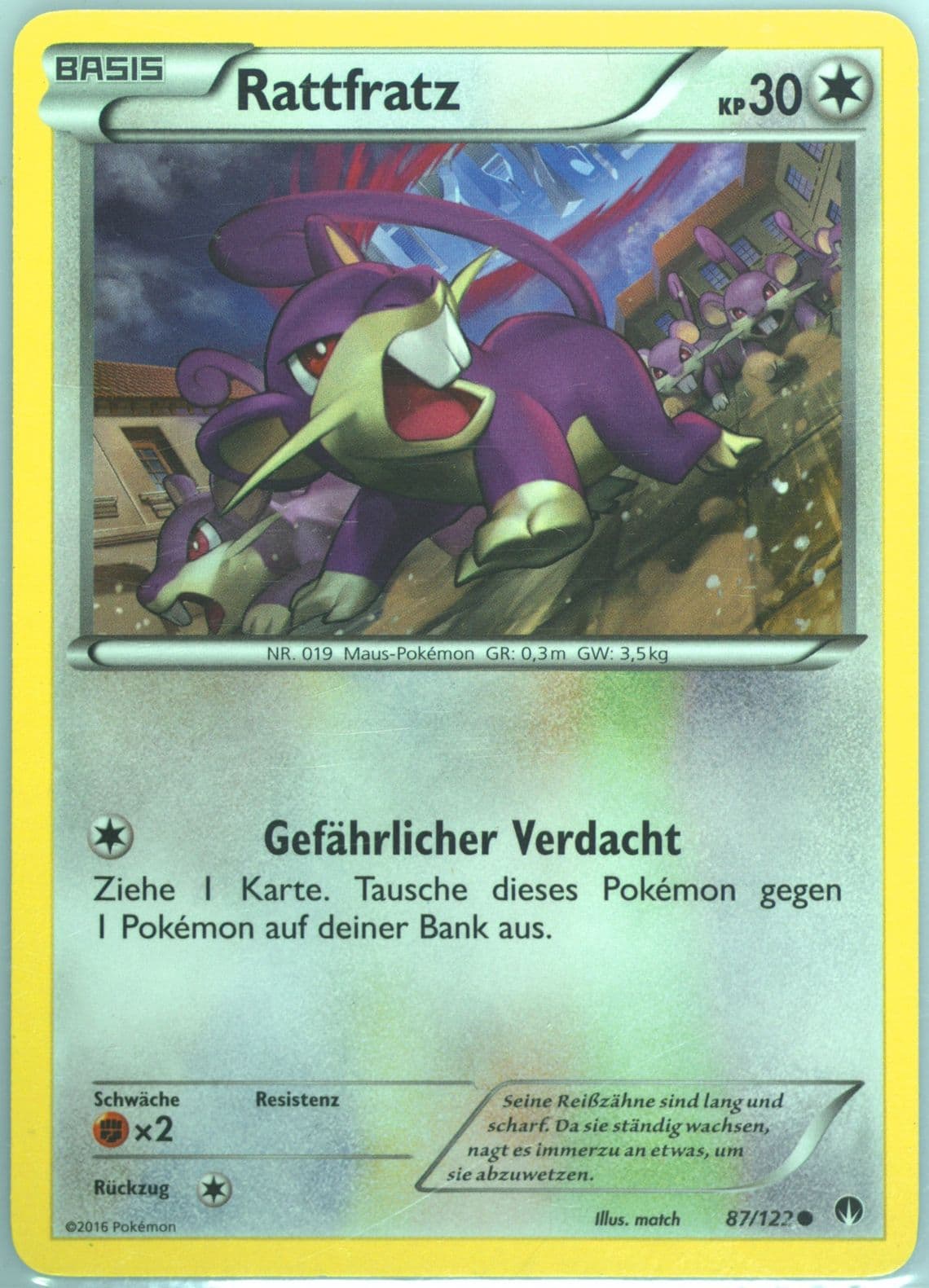 Rattfratz German (87) 2016 Pokemon XY Breakpoint