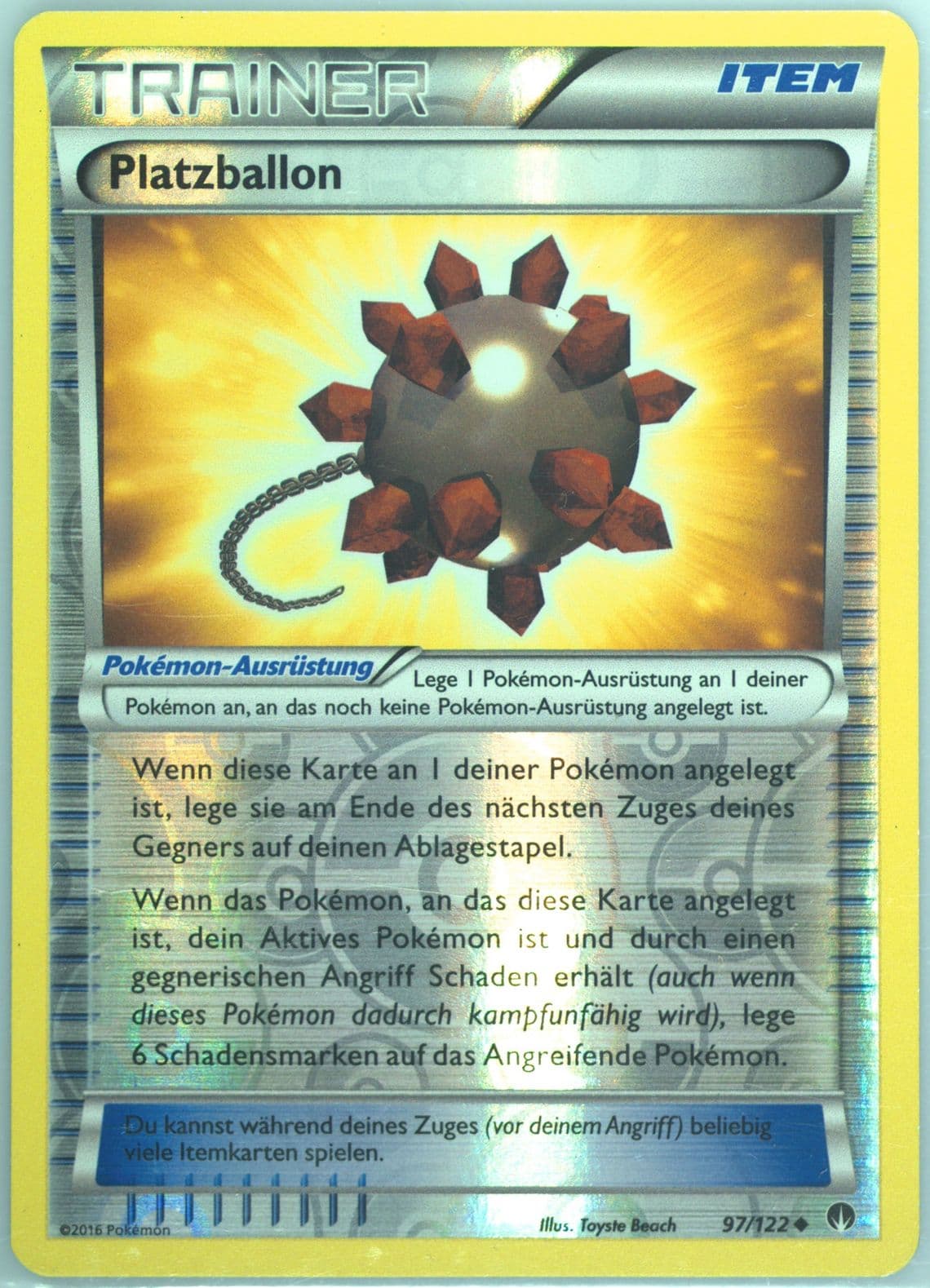 Platzballon-Reverse Foil German (97) 2016 Pokemon XY Breakpoint