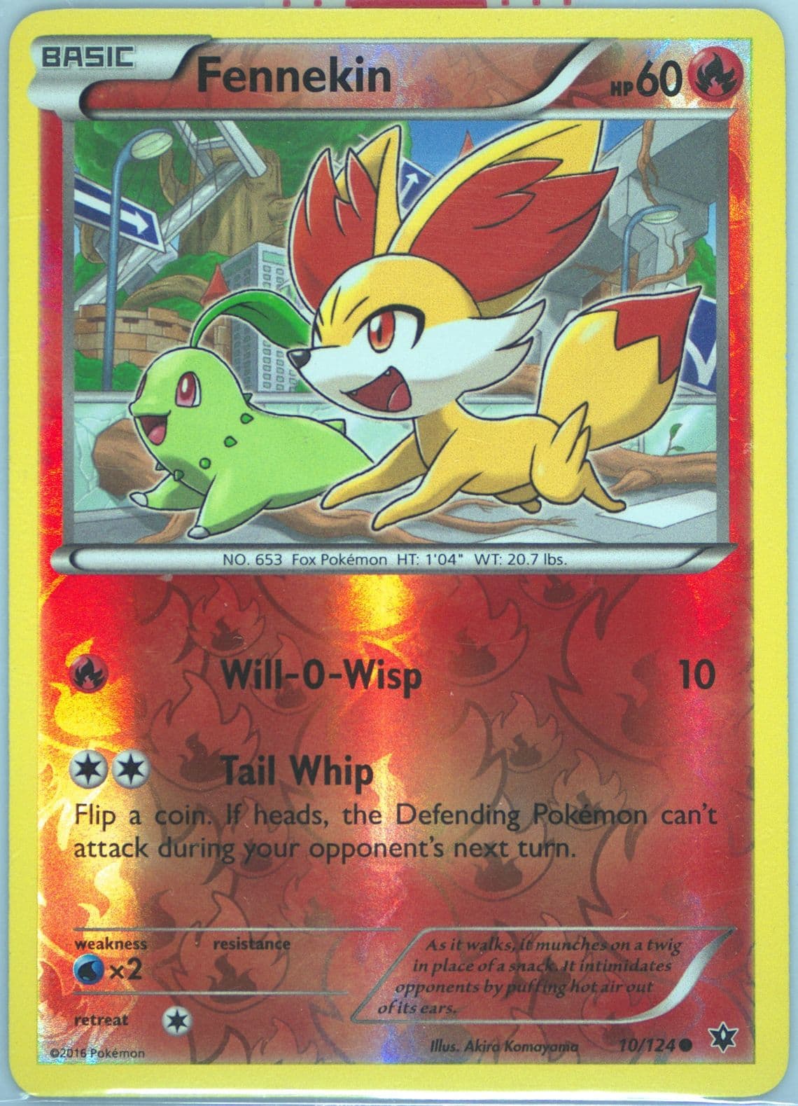 Fennekin-Reverse Foil (10) 2016 Pokemon XY Fates Collide