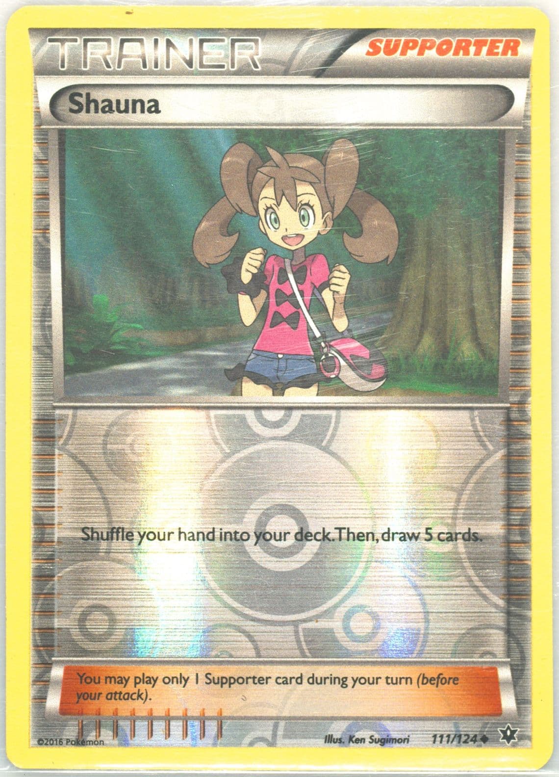 Shauna-Reverse Foil (111) 2016 Pokemon XY Fates Collide
