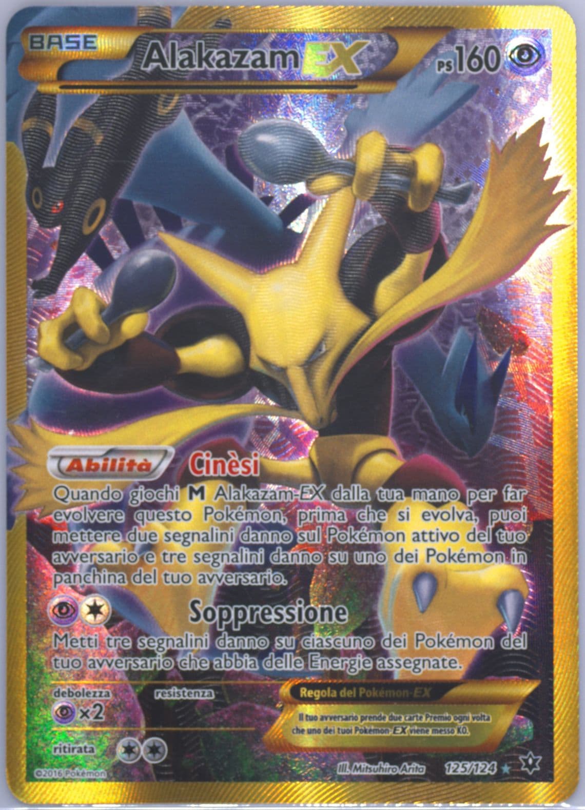 Full Art/Alakazam EX Italian-Secret (125) 2016 Pokemon XY Fates Collide