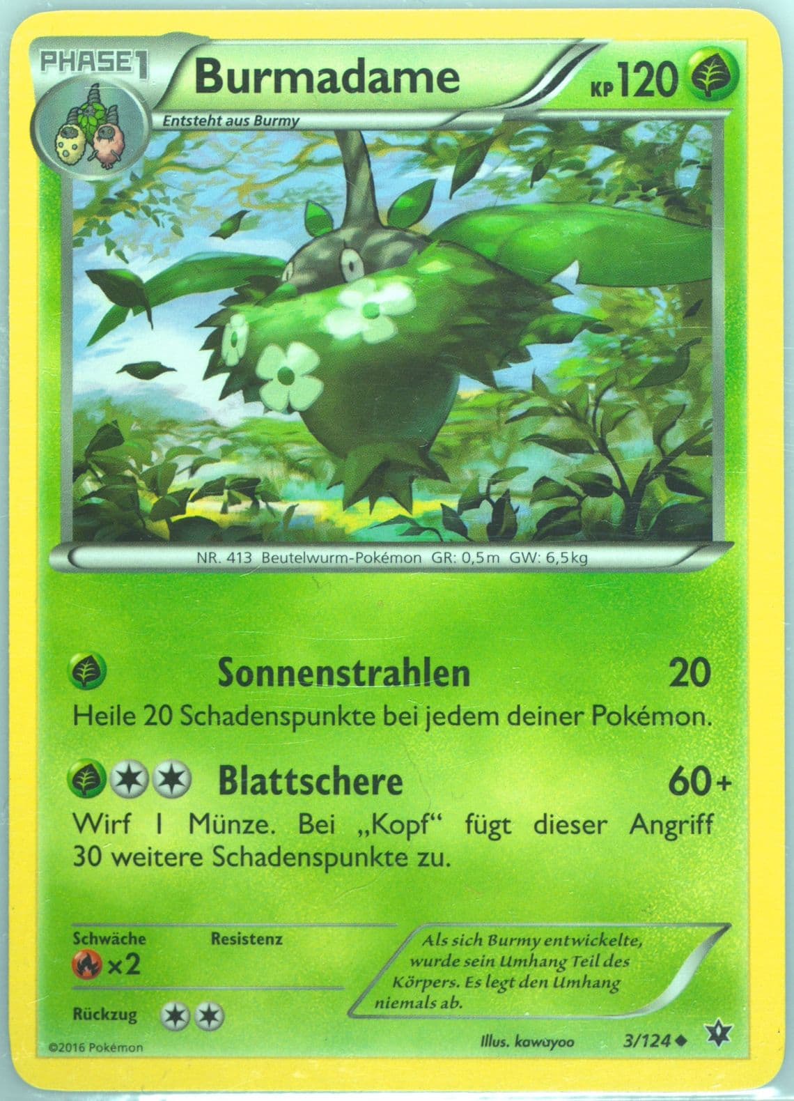 Burmadame German (3) 2016 Pokemon XY Fates Collide