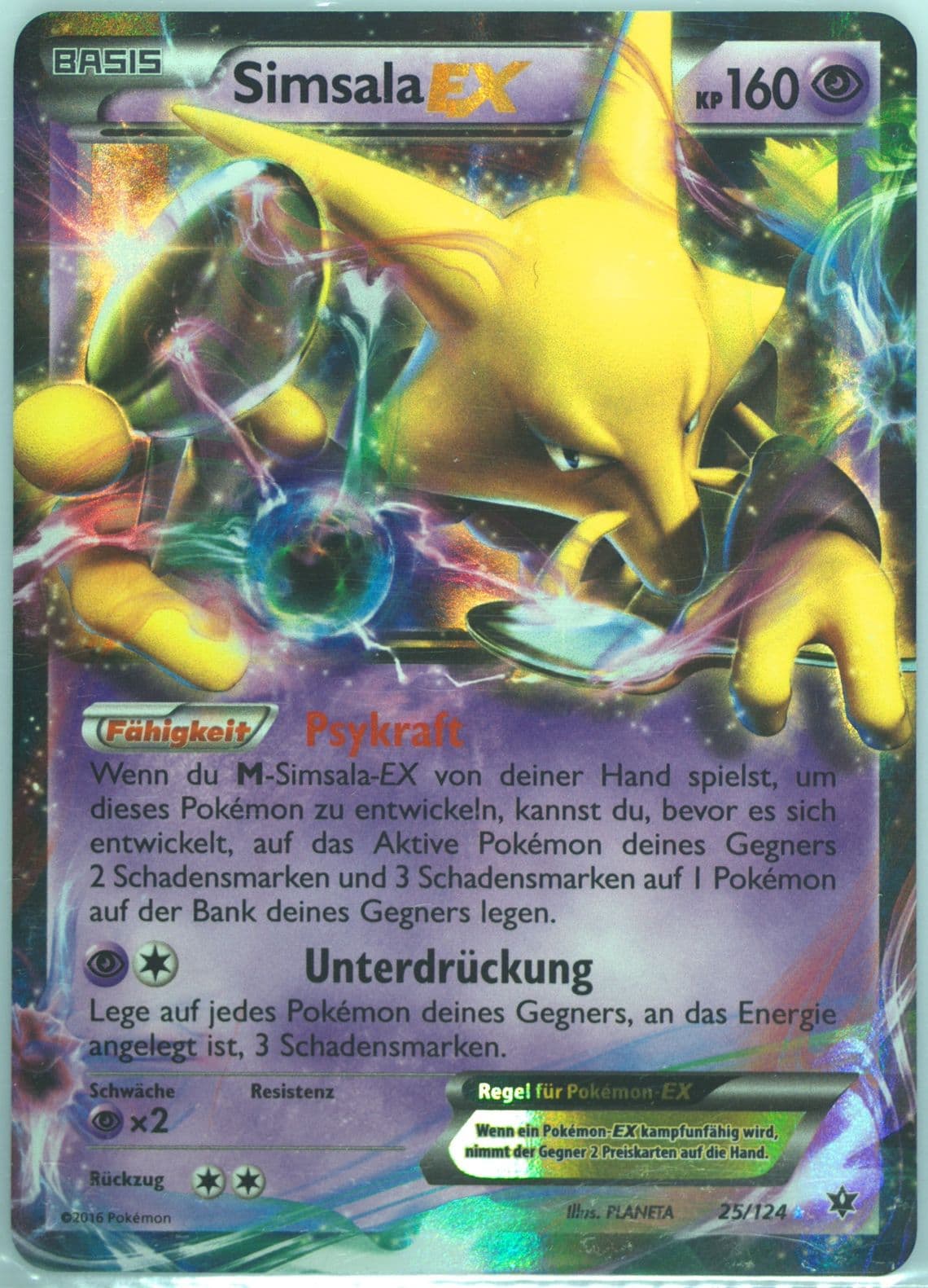 Simsala EX German (25) 2016 Pokemon XY Fates Collide