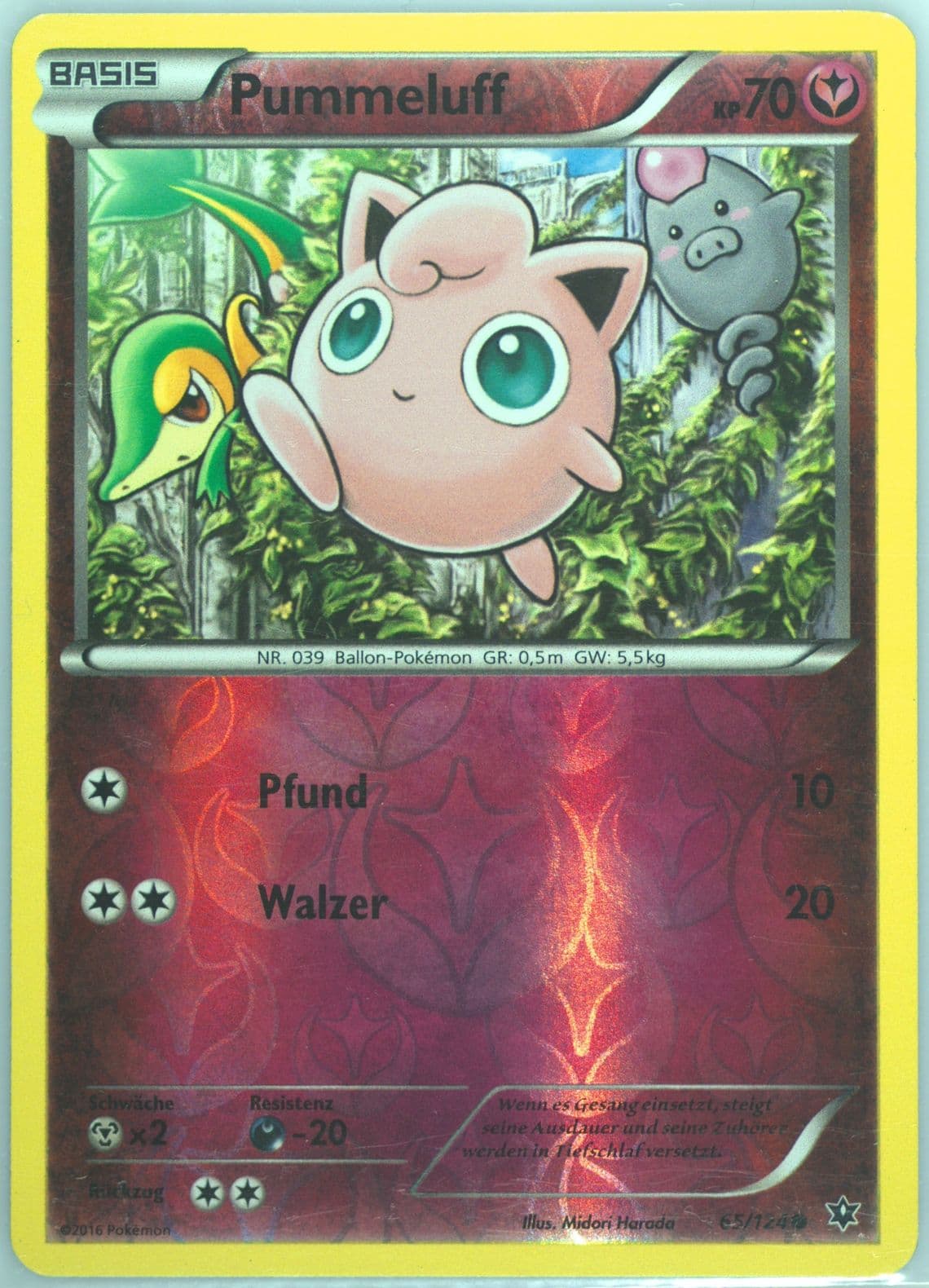 Pummeluff-Reverse Foil German (65) 2016 Pokemon XY Fates Collide