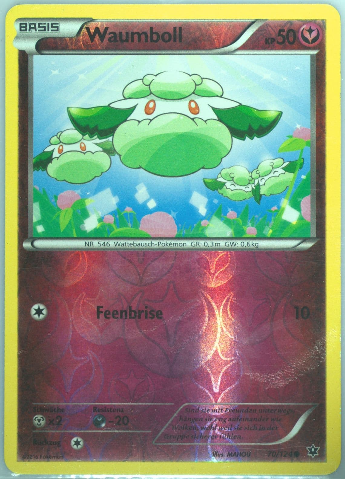 Waumboll-Reverse Foil German (70) 2016 Pokemon XY Fates Collide