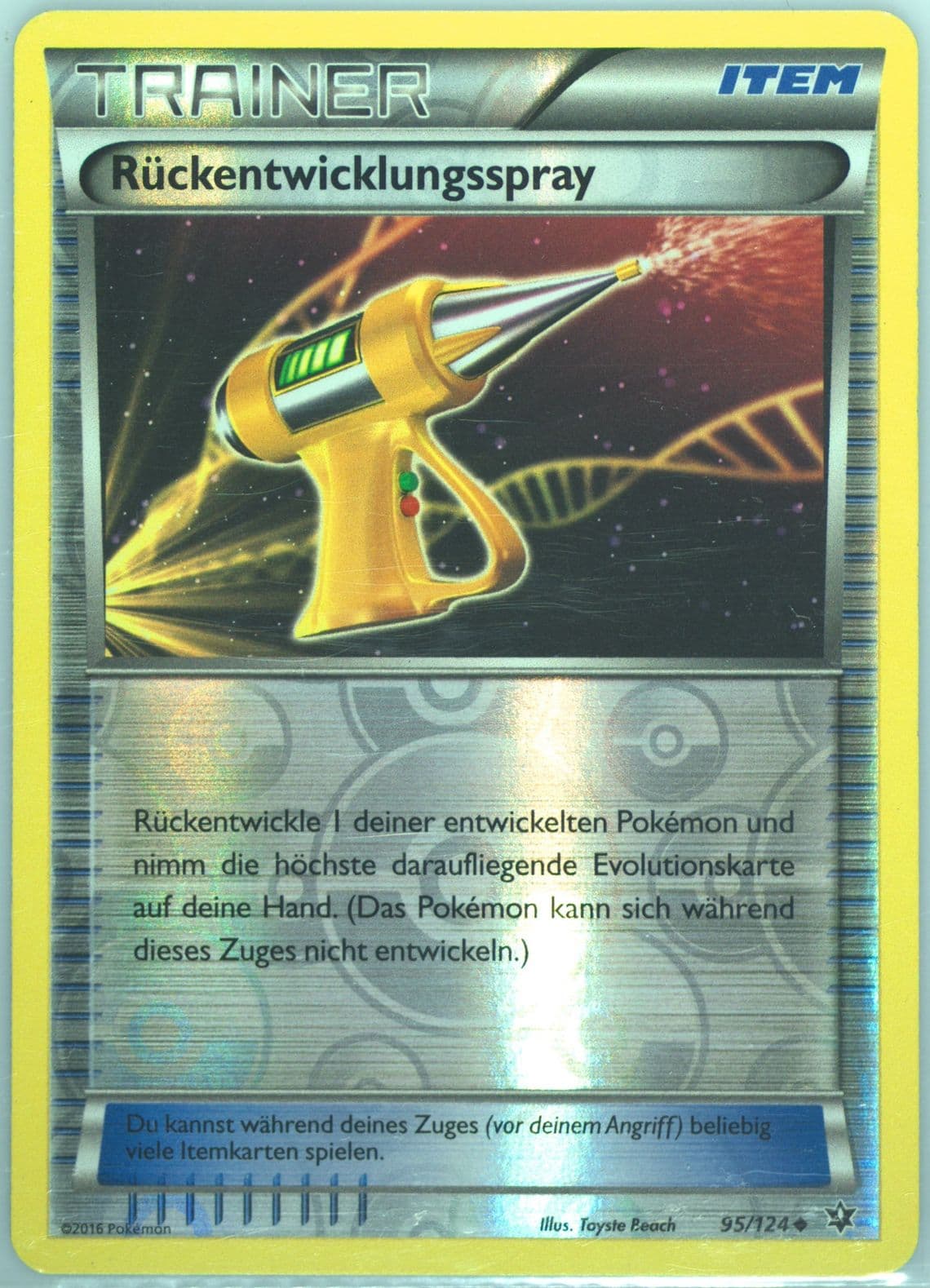 Ruckentwicklungsspray-Reverse Foil German (95) 2016 Pokemon XY Fates Collide