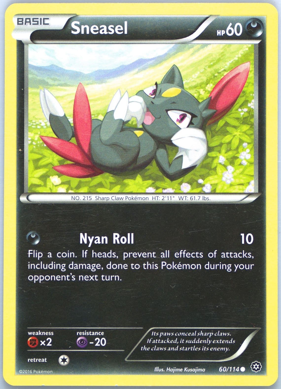 Sneasel (60) 2016 Pokemon XY Steam Siege