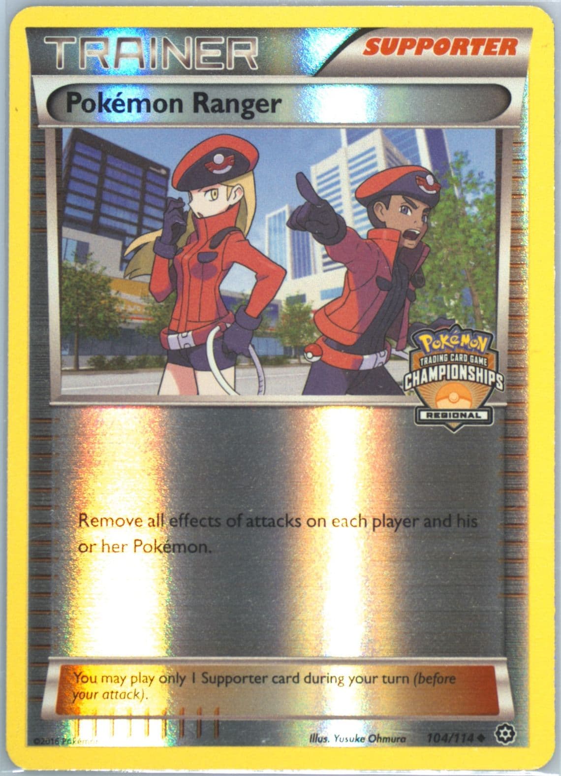 Pokemon Ranger-Reverse Foil Regional Championships (104) 2016 Pokemon XY Steam Siege