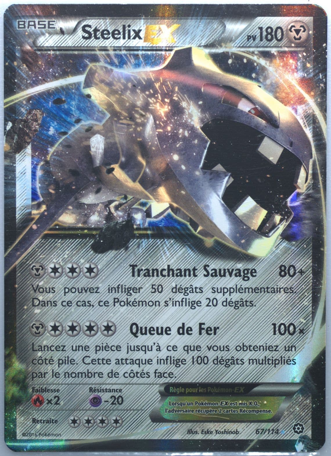 Steelix EX French (67) 2016 Pokemon XY Steam Siege