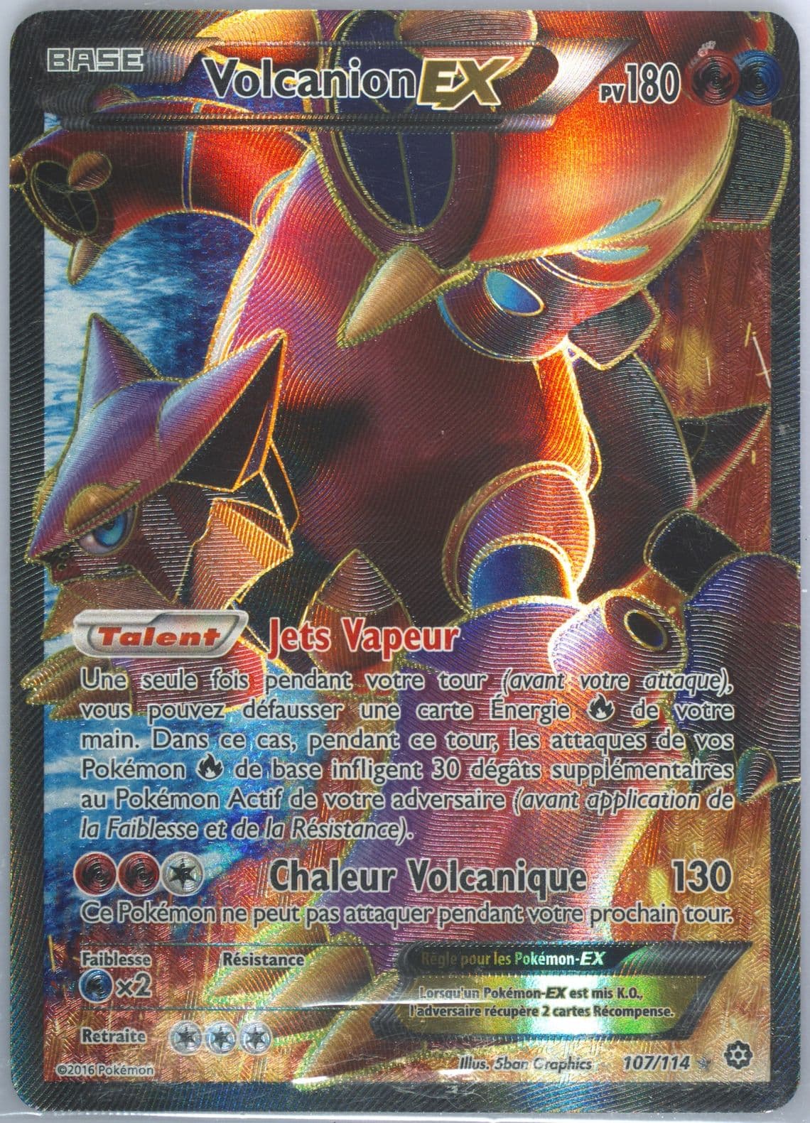 Full Art/Volcanion EX French (107) 2016 Pokemon XY Steam Siege