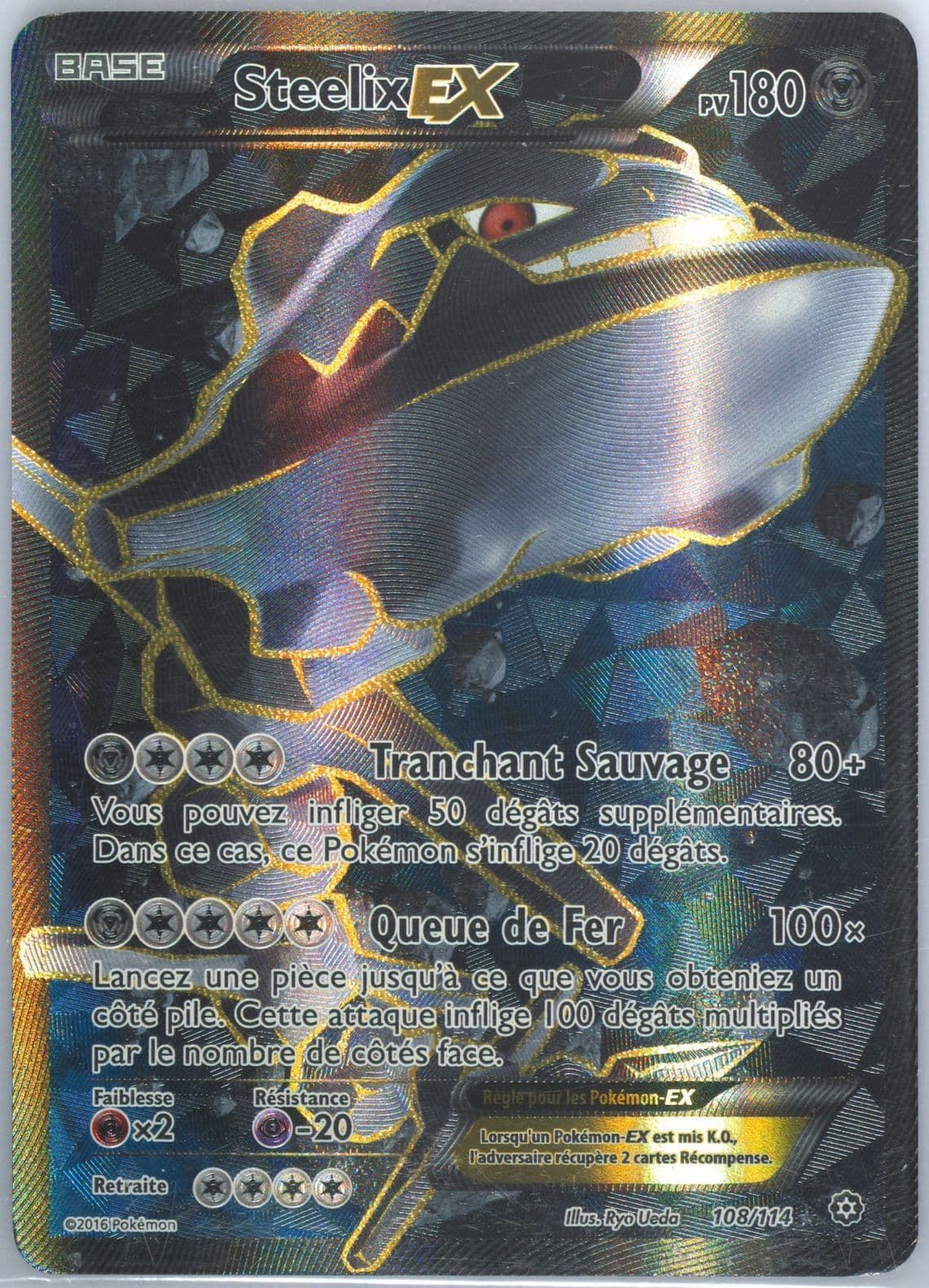 Full Art/Steelix EX French (108) 2016 Pokemon XY Steam Siege